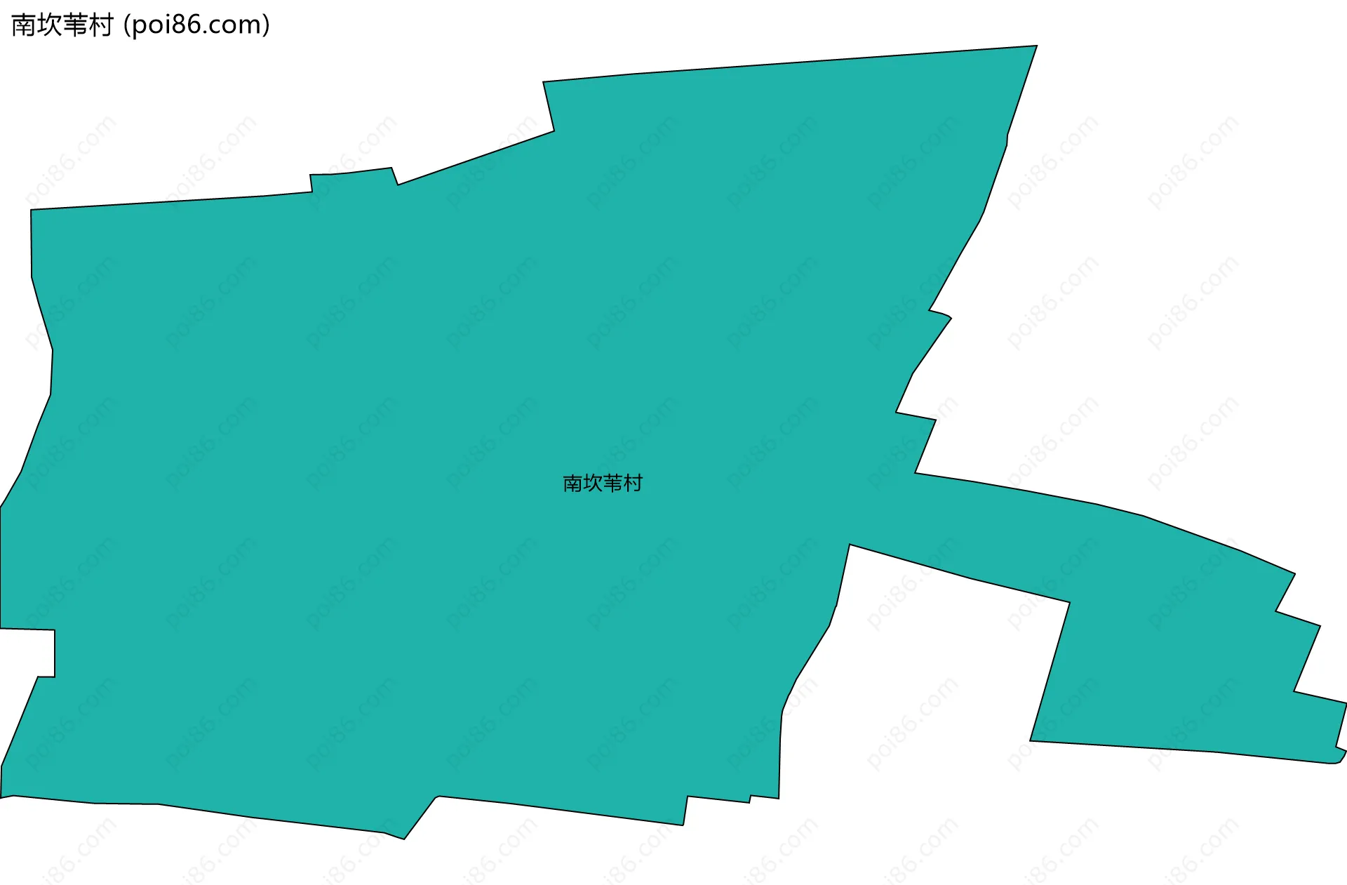 南坎苇村边界地图