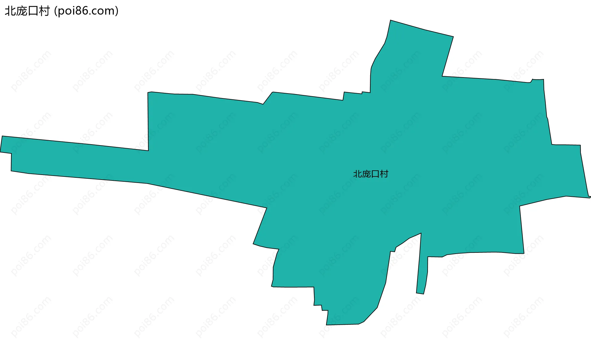 北庞口村边界地图