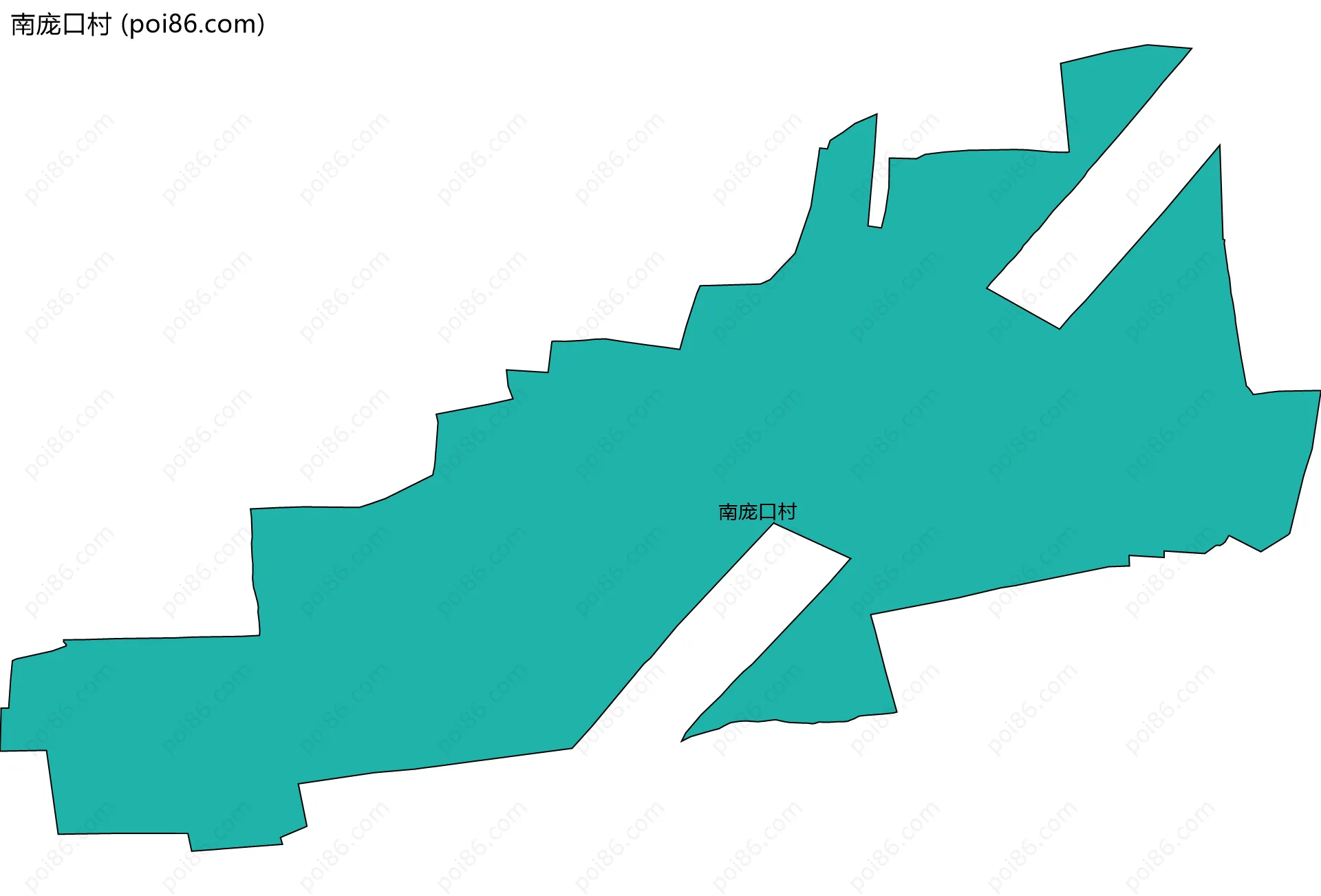 南庞口村边界地图