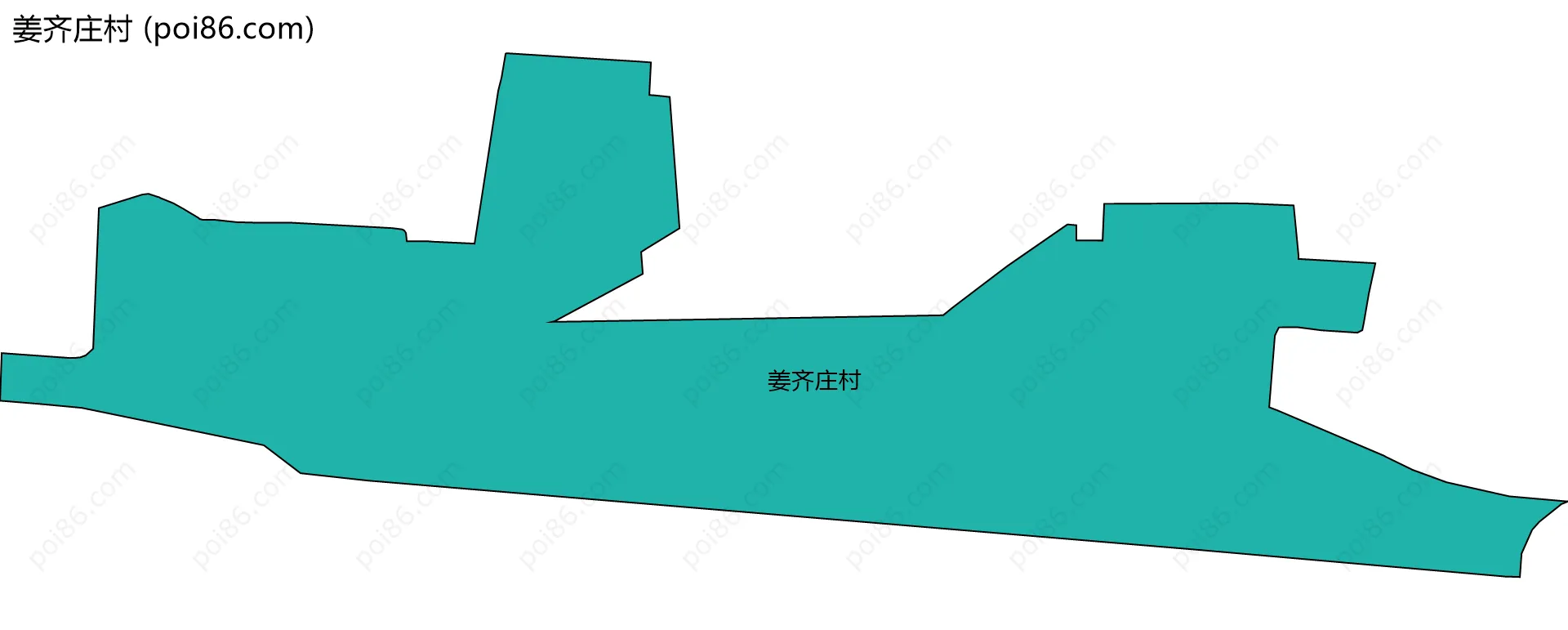 姜齐庄村边界地图