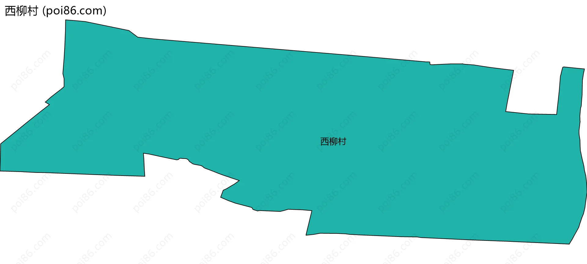 西柳村边界地图