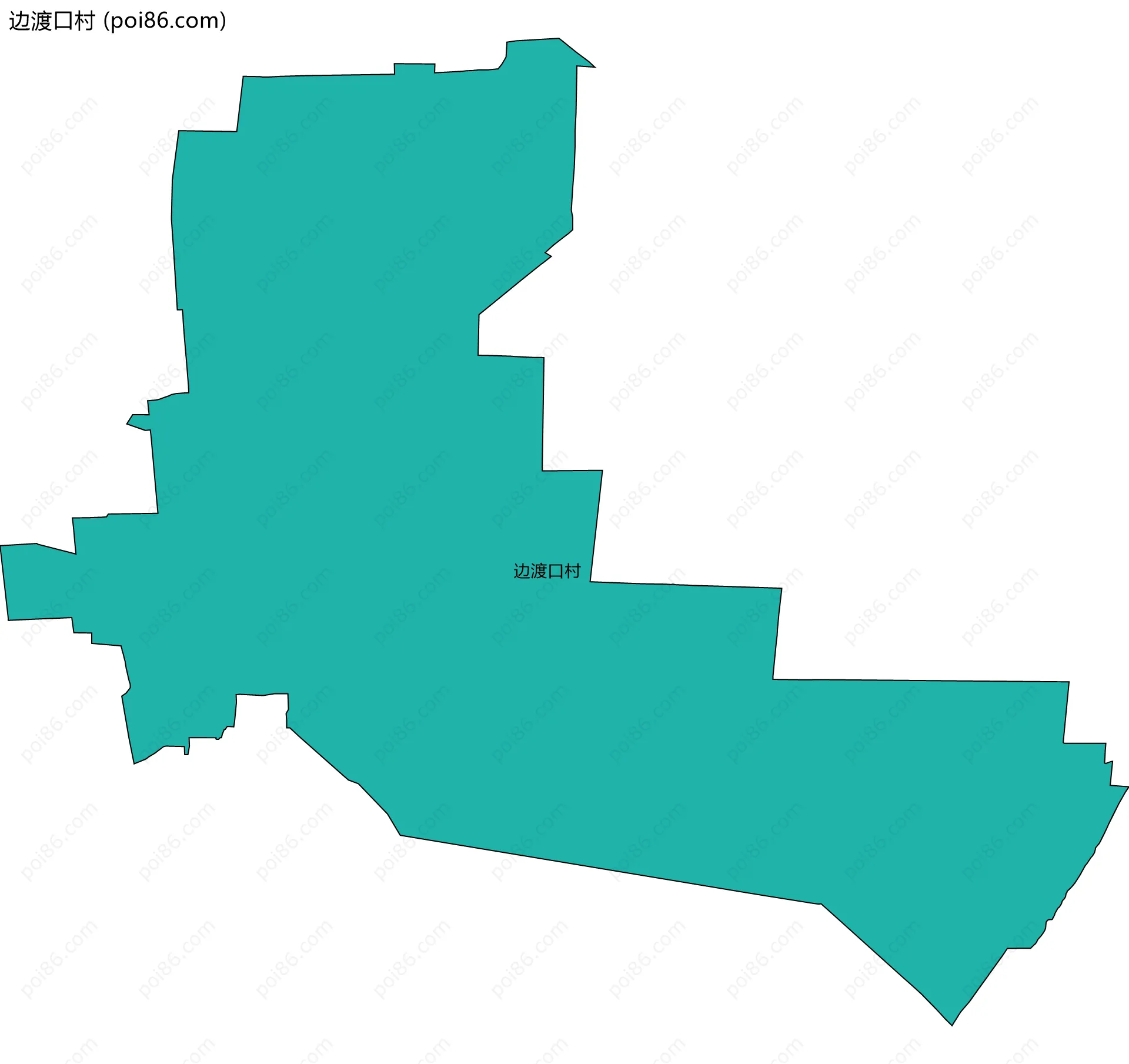 边渡口村边界地图