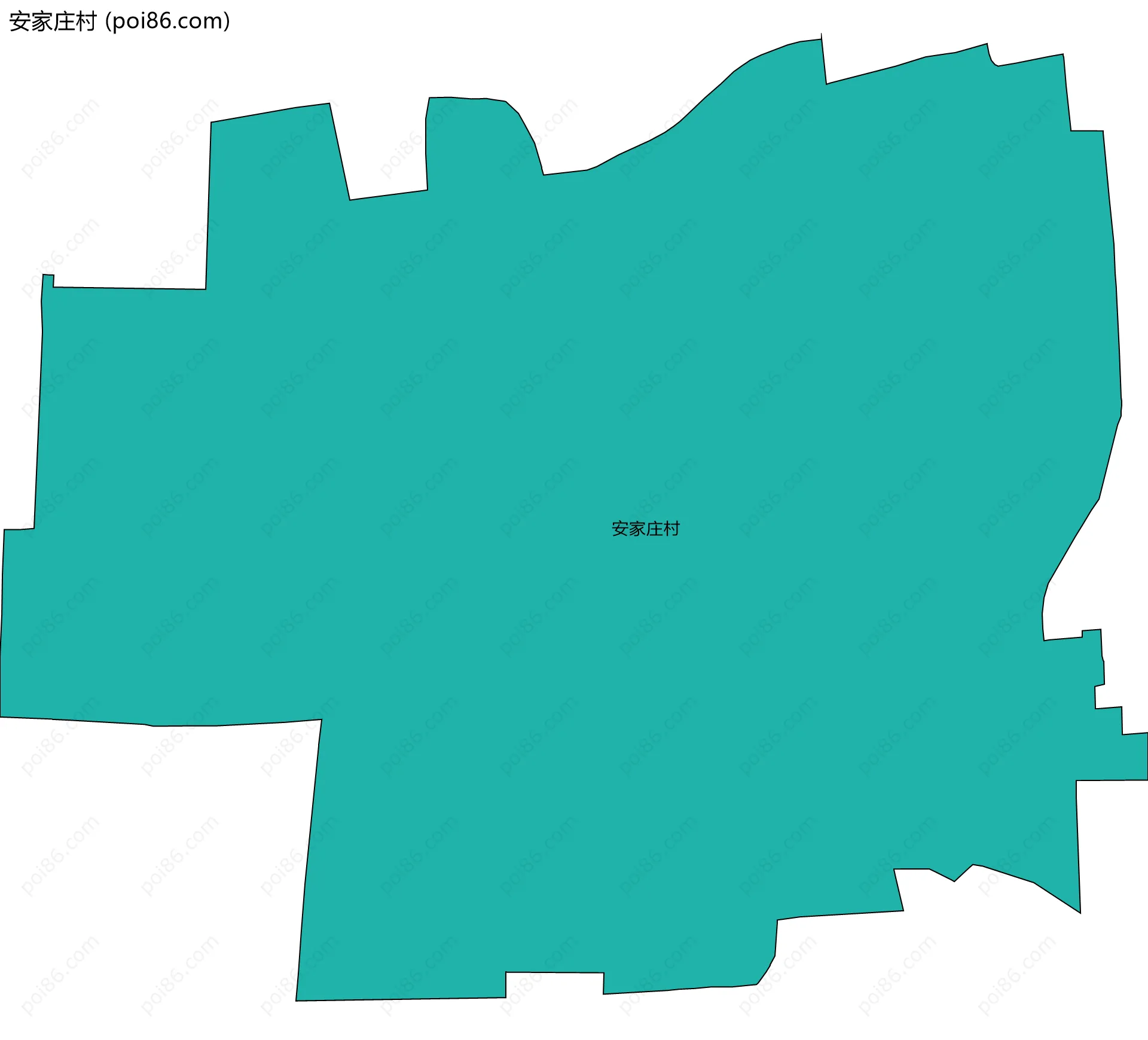 安家庄村边界地图