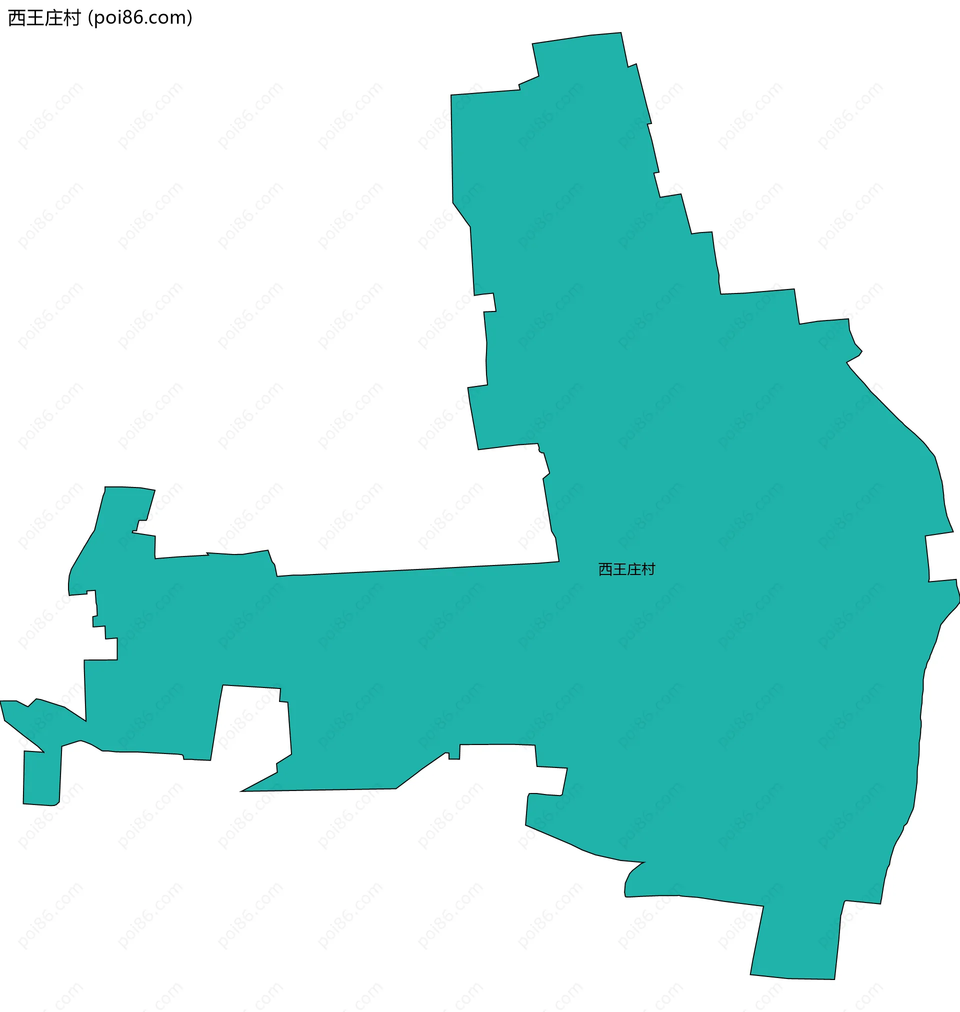 西王庄村边界地图