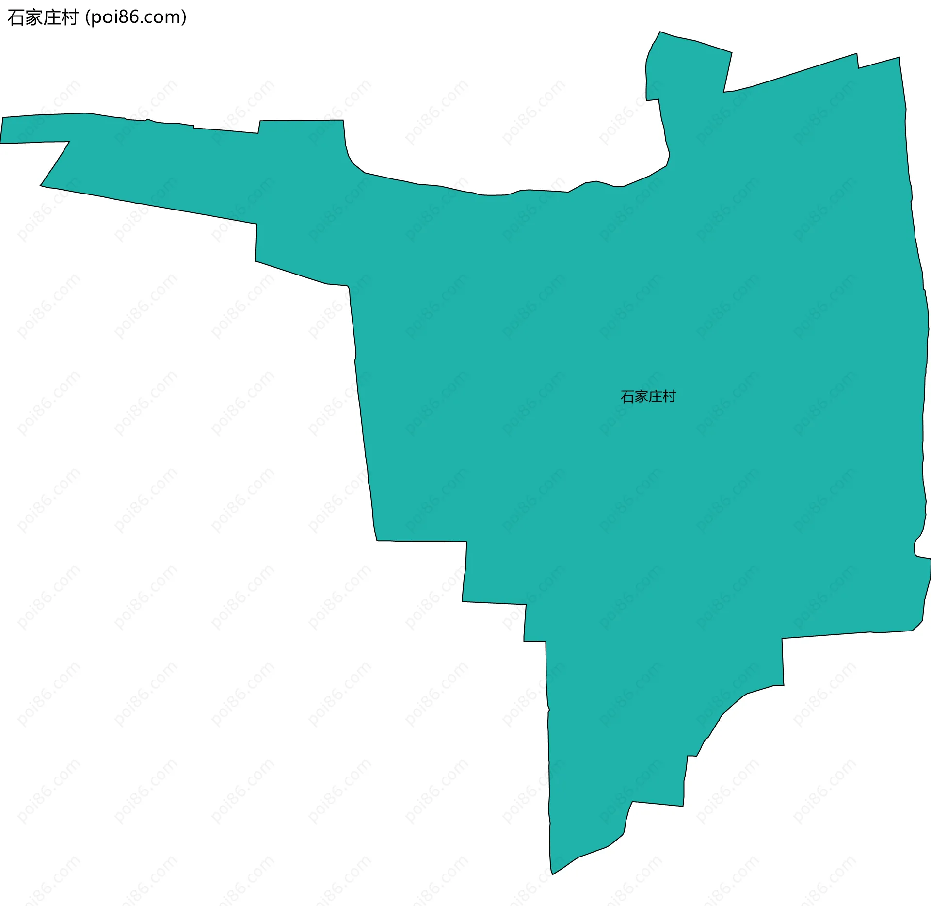 石家庄村边界地图