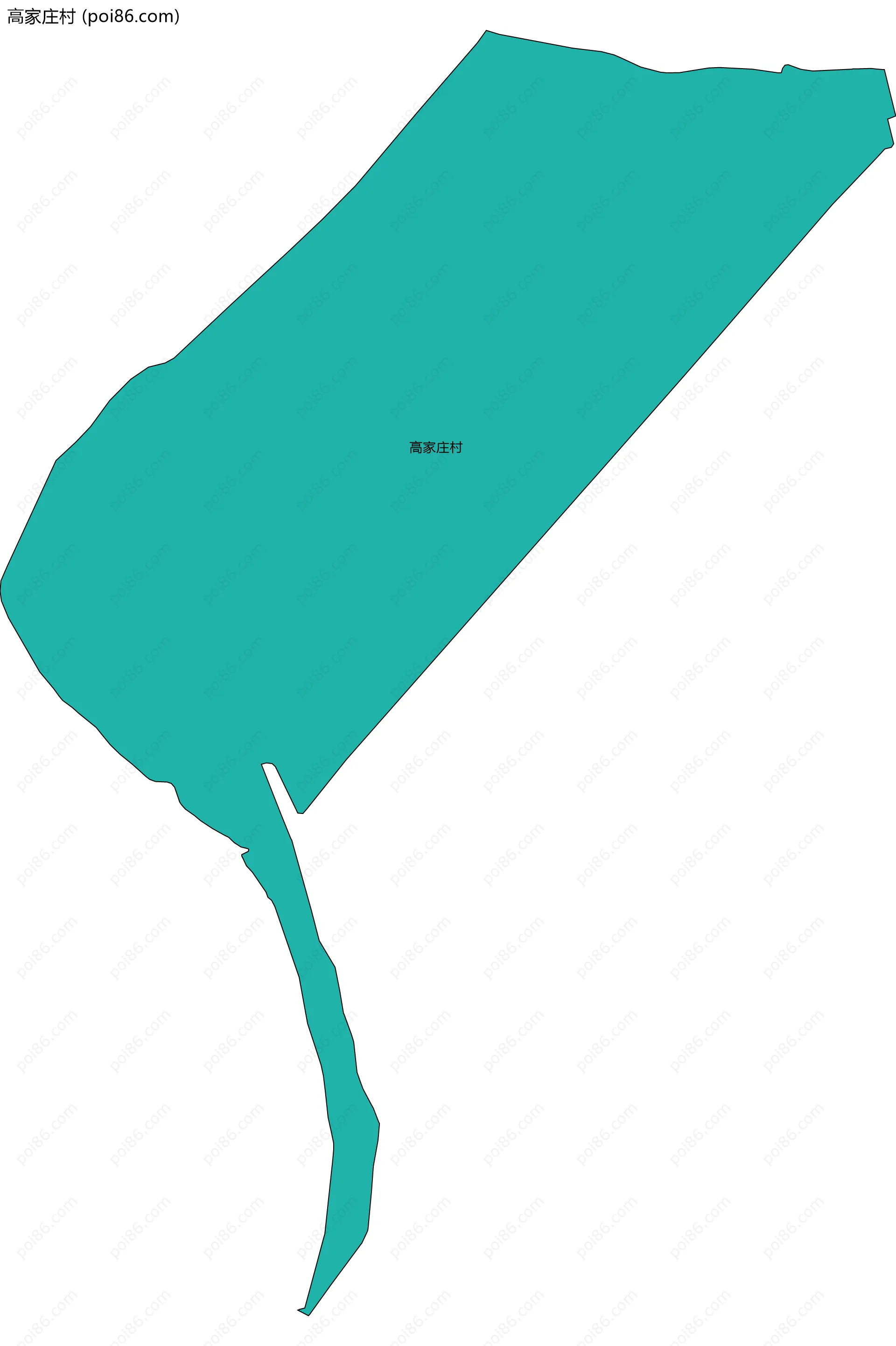 高家庄村边界地图