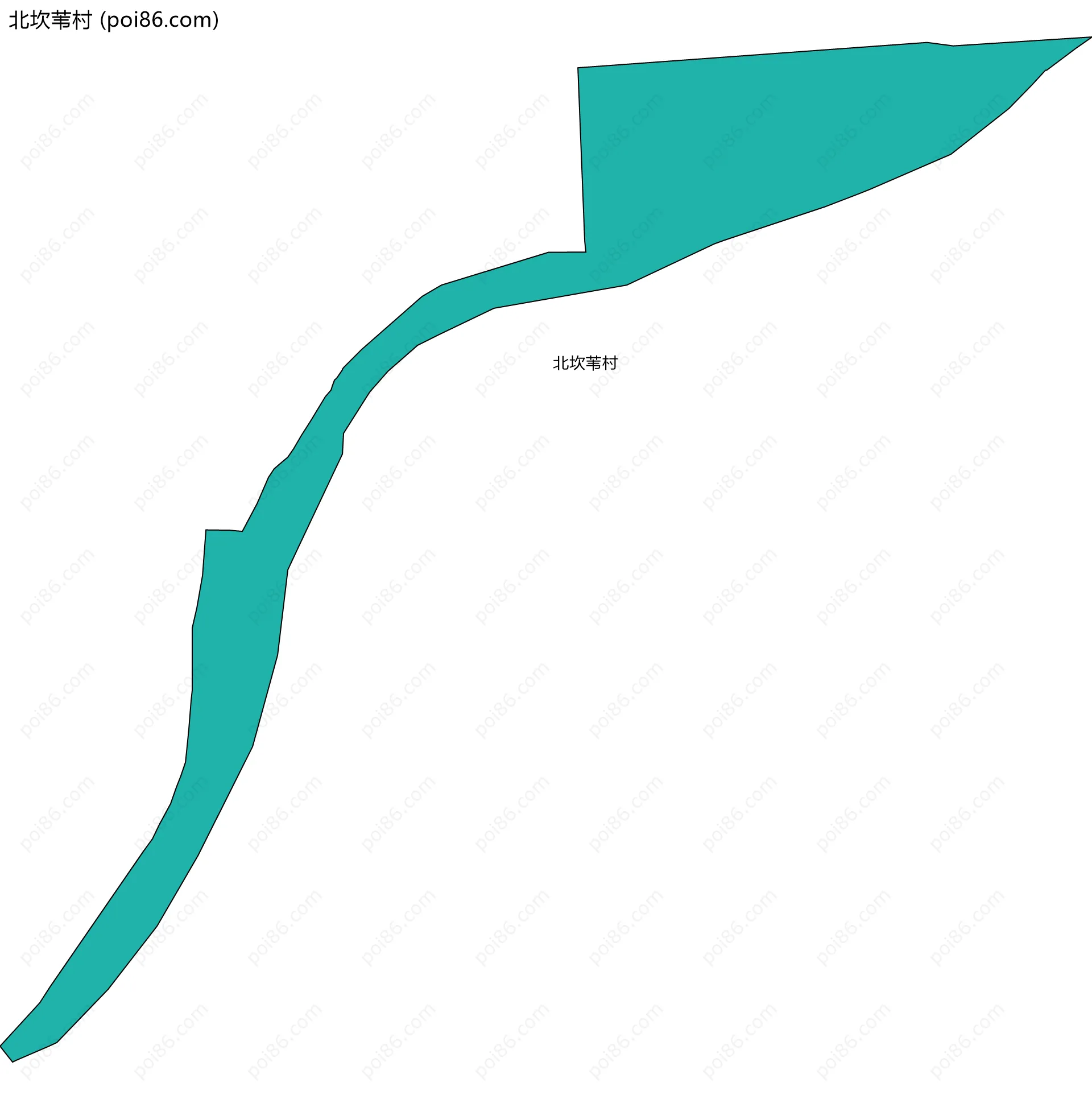 北坎苇村边界地图