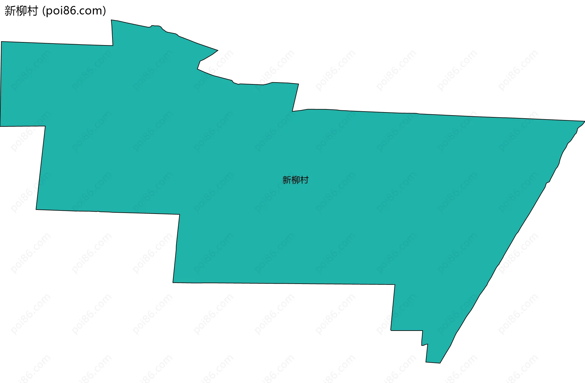 新柳村边界地图