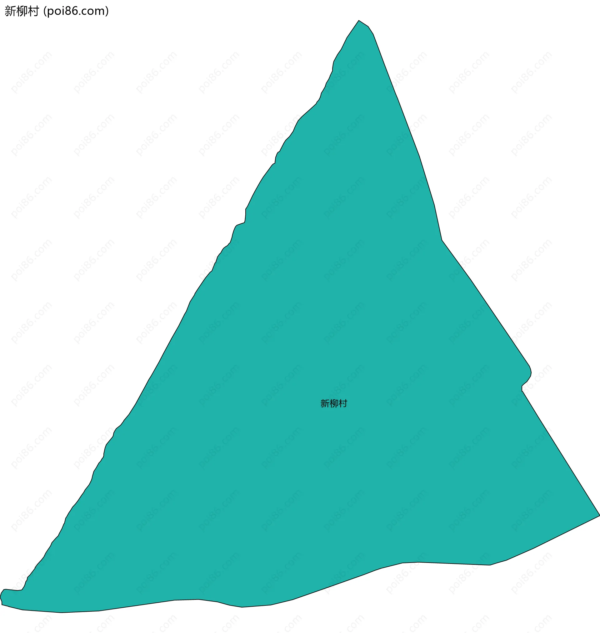 新柳村边界地图