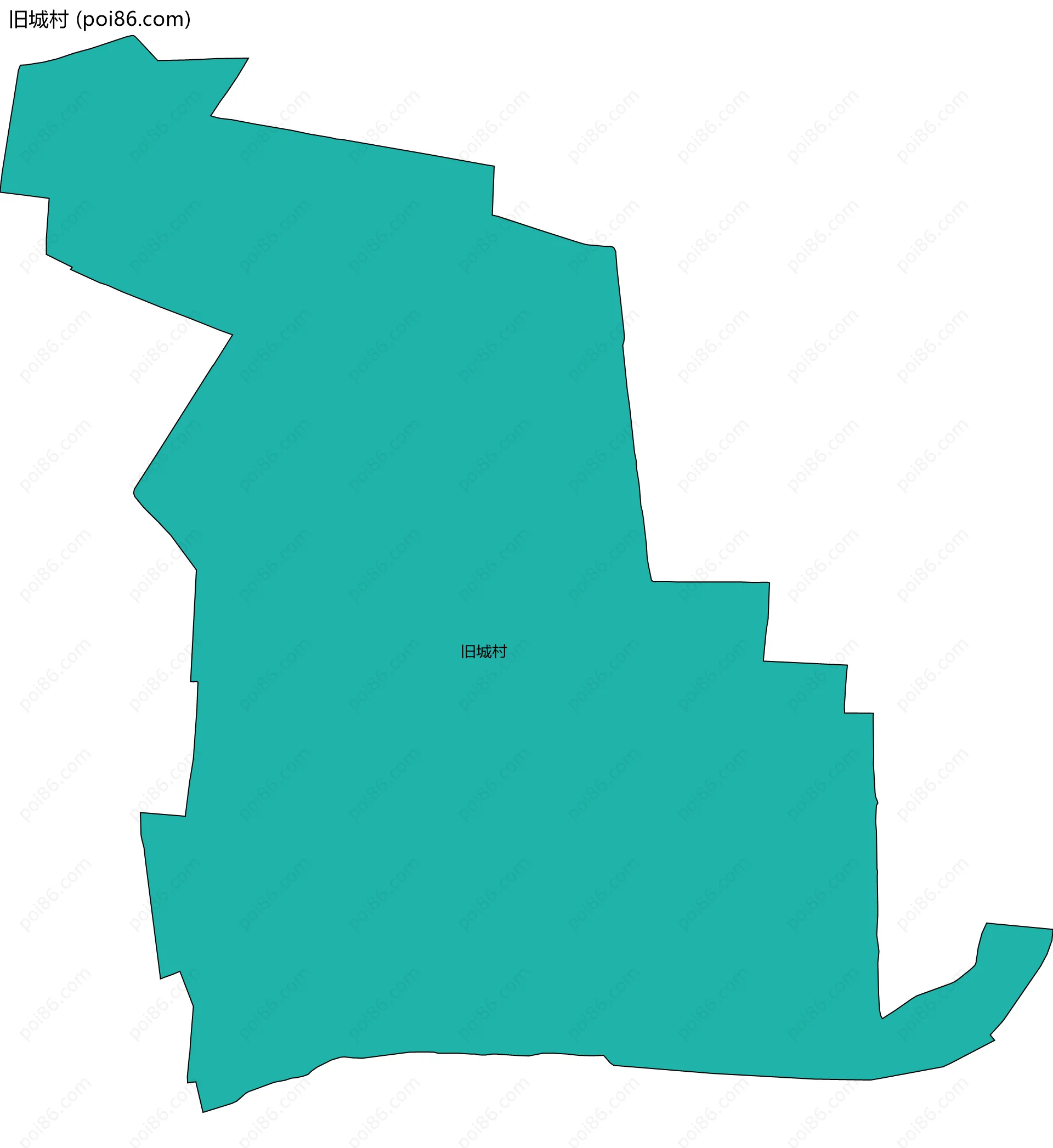 旧城村边界地图