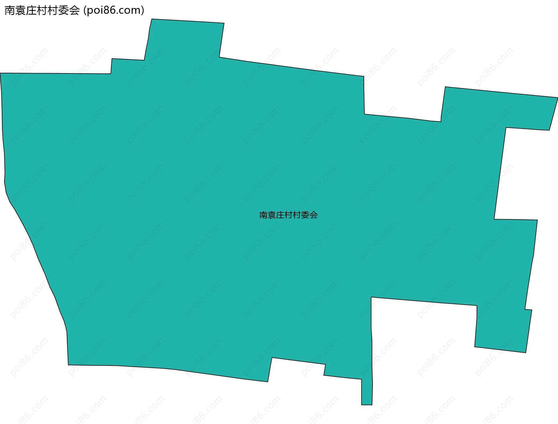 南袁庄村村委会边界地图