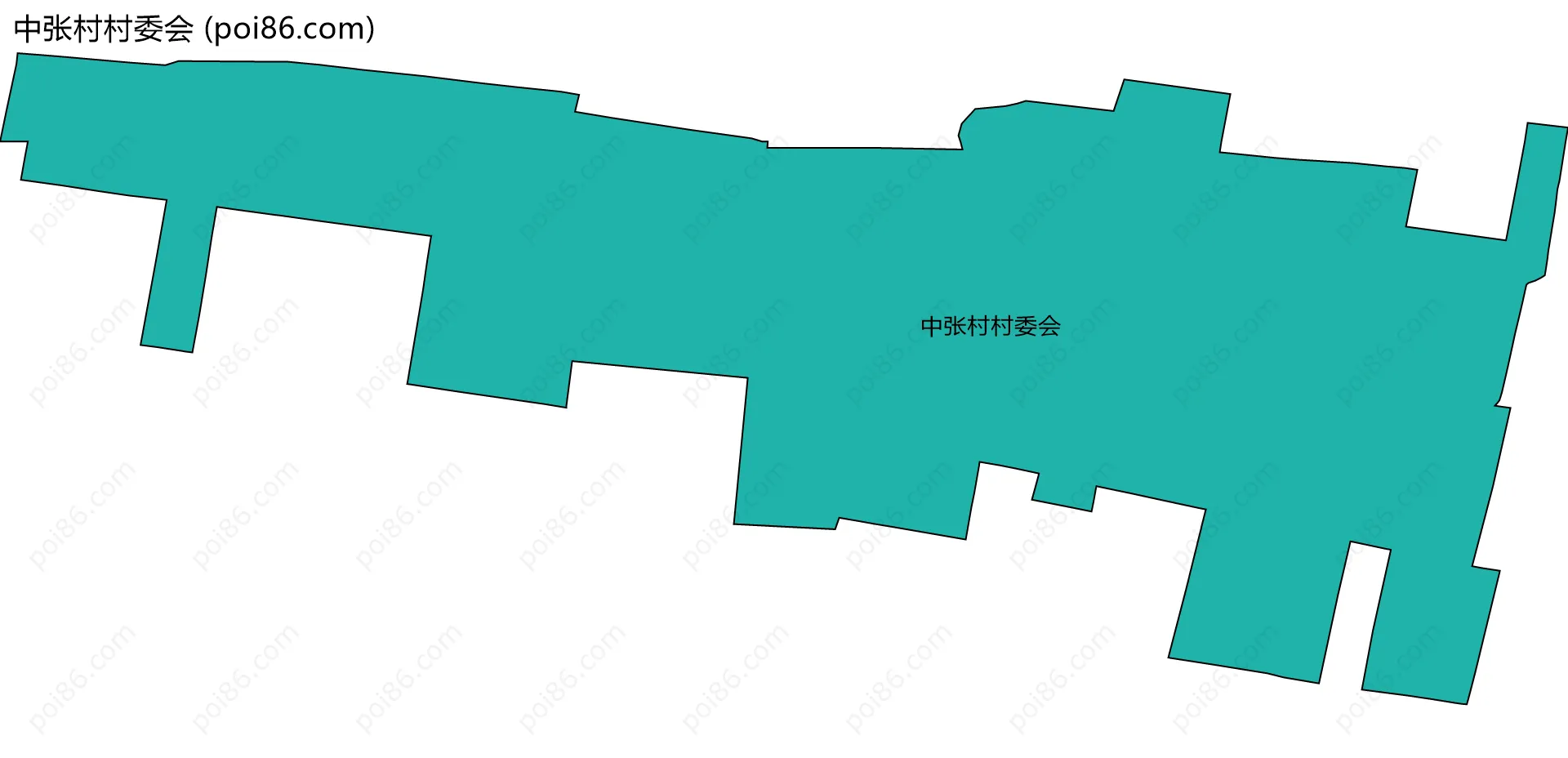 中张村村委会边界地图