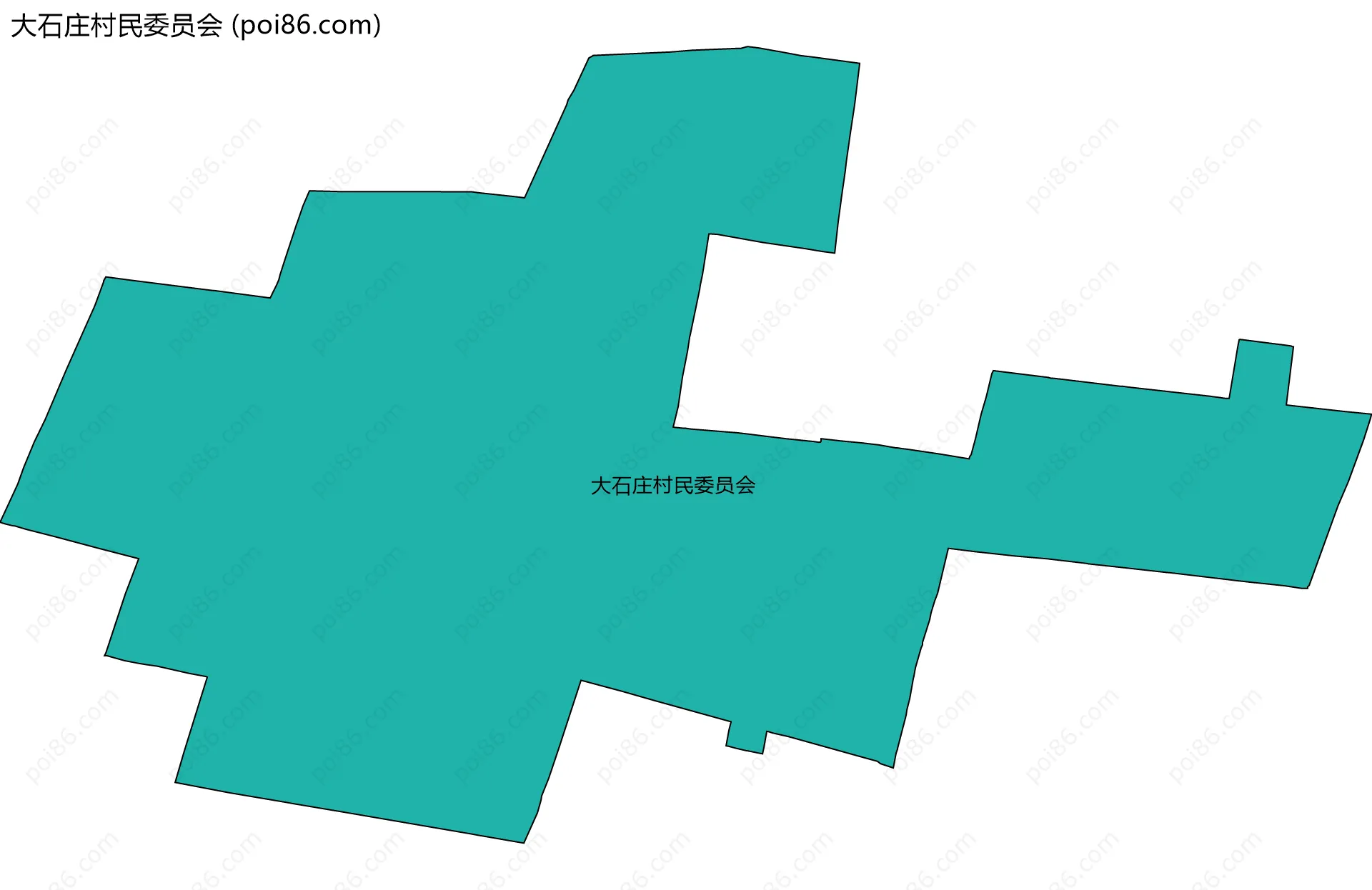 大石庄村民委员会边界地图