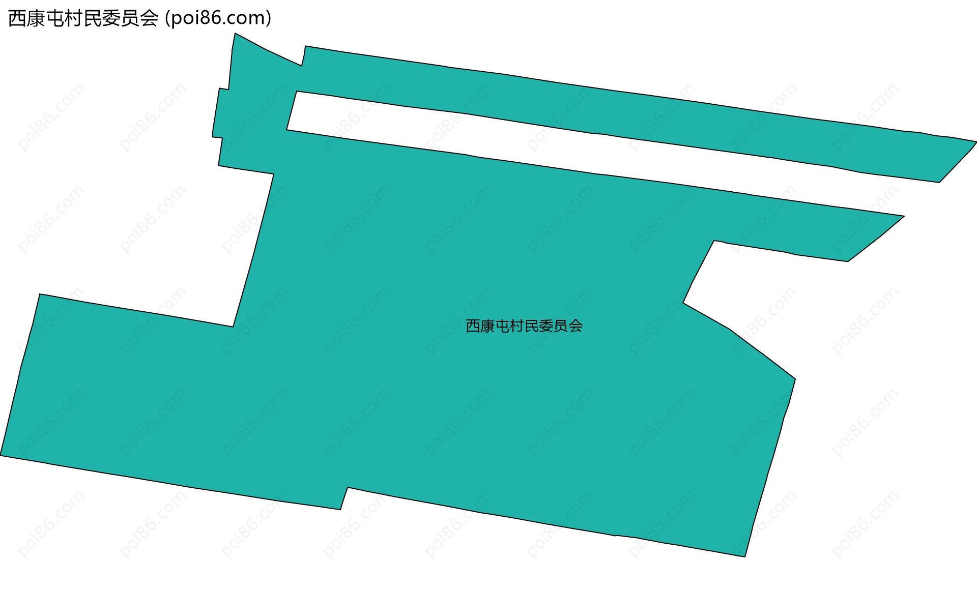 西康屯村民委员会边界地图