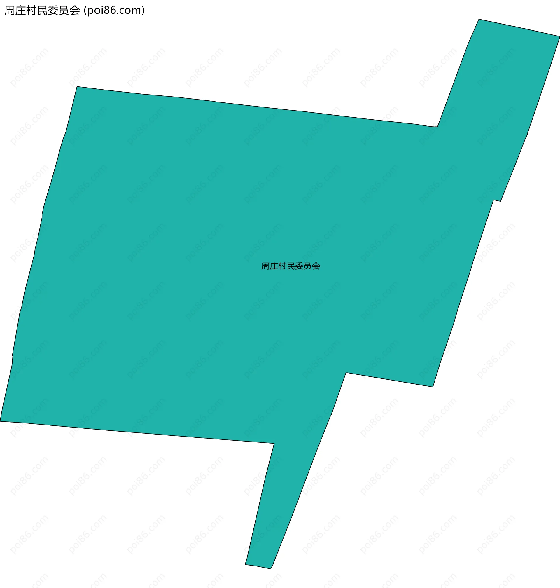 周庄村民委员会边界地图