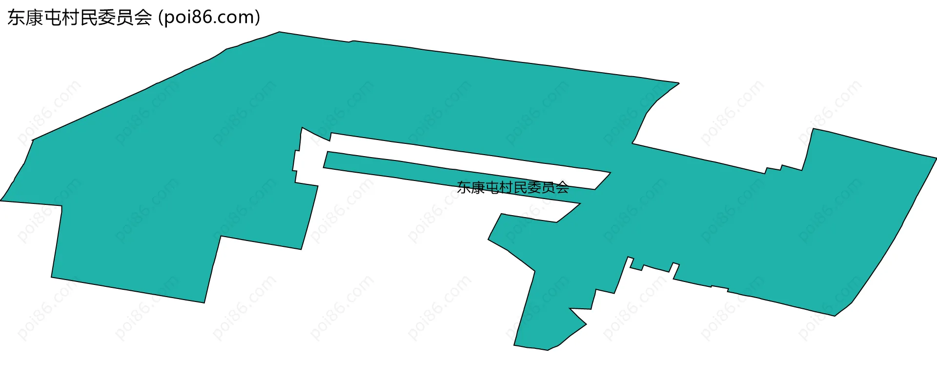 东康屯村民委员会边界地图