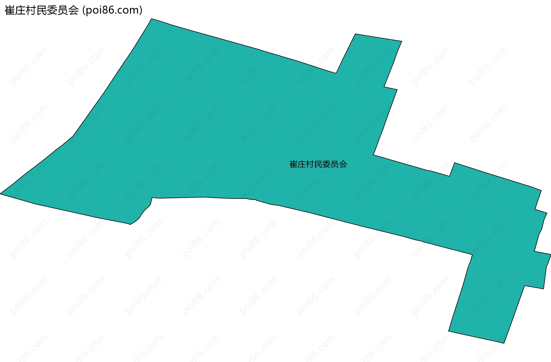 崔庄村民委员会边界地图