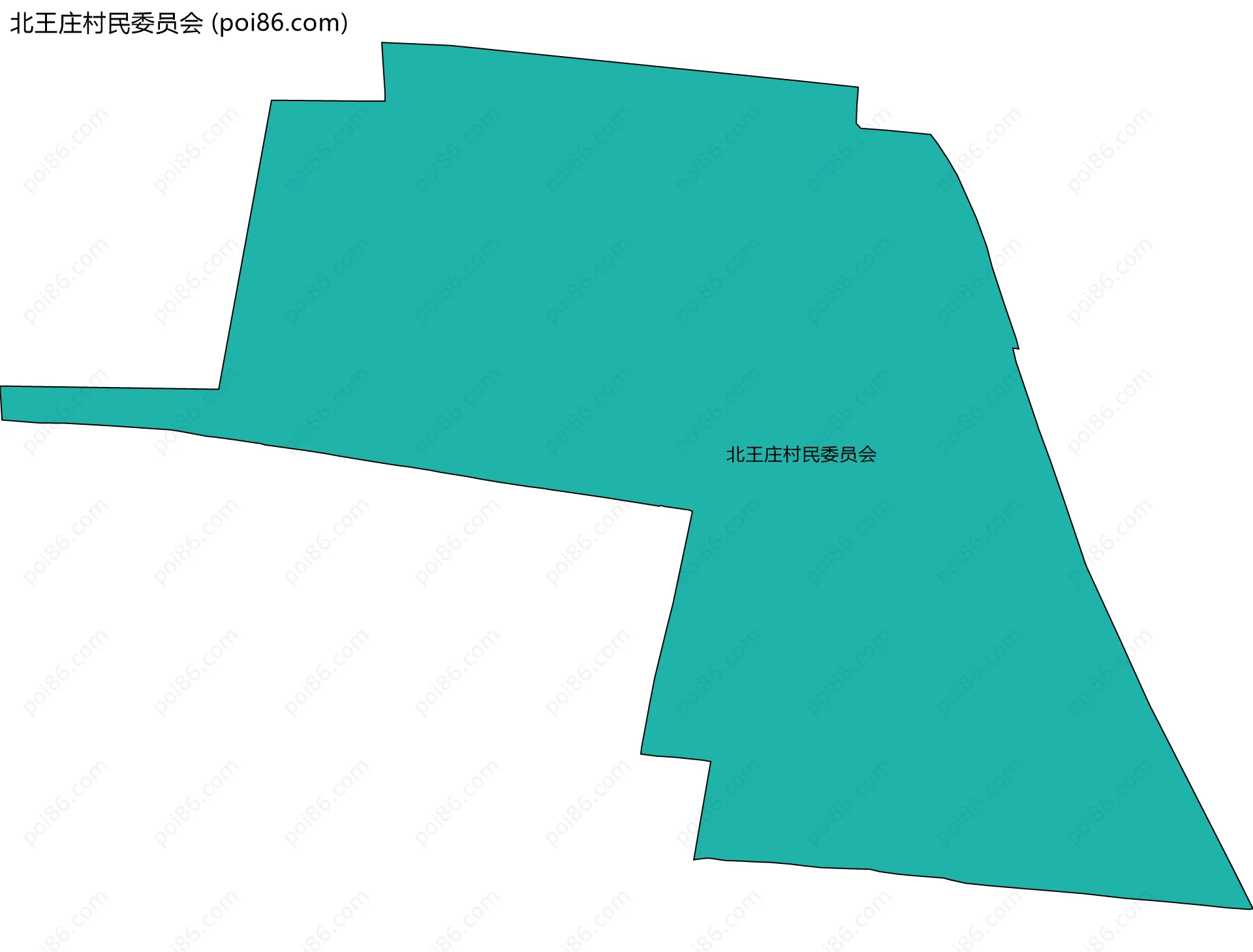 北王庄村民委员会边界地图