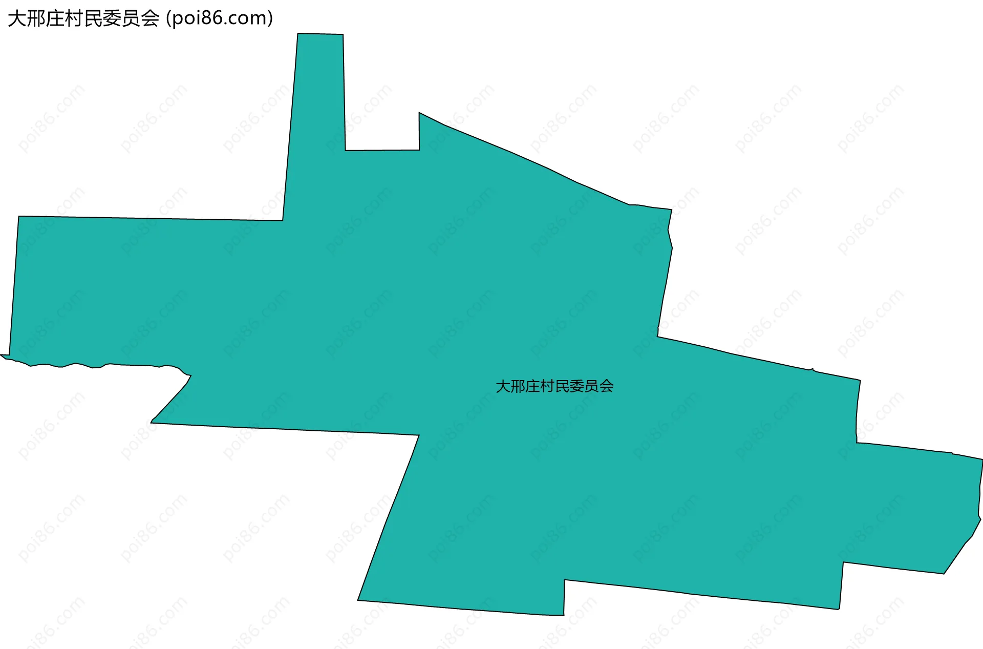 大邢庄村民委员会边界地图