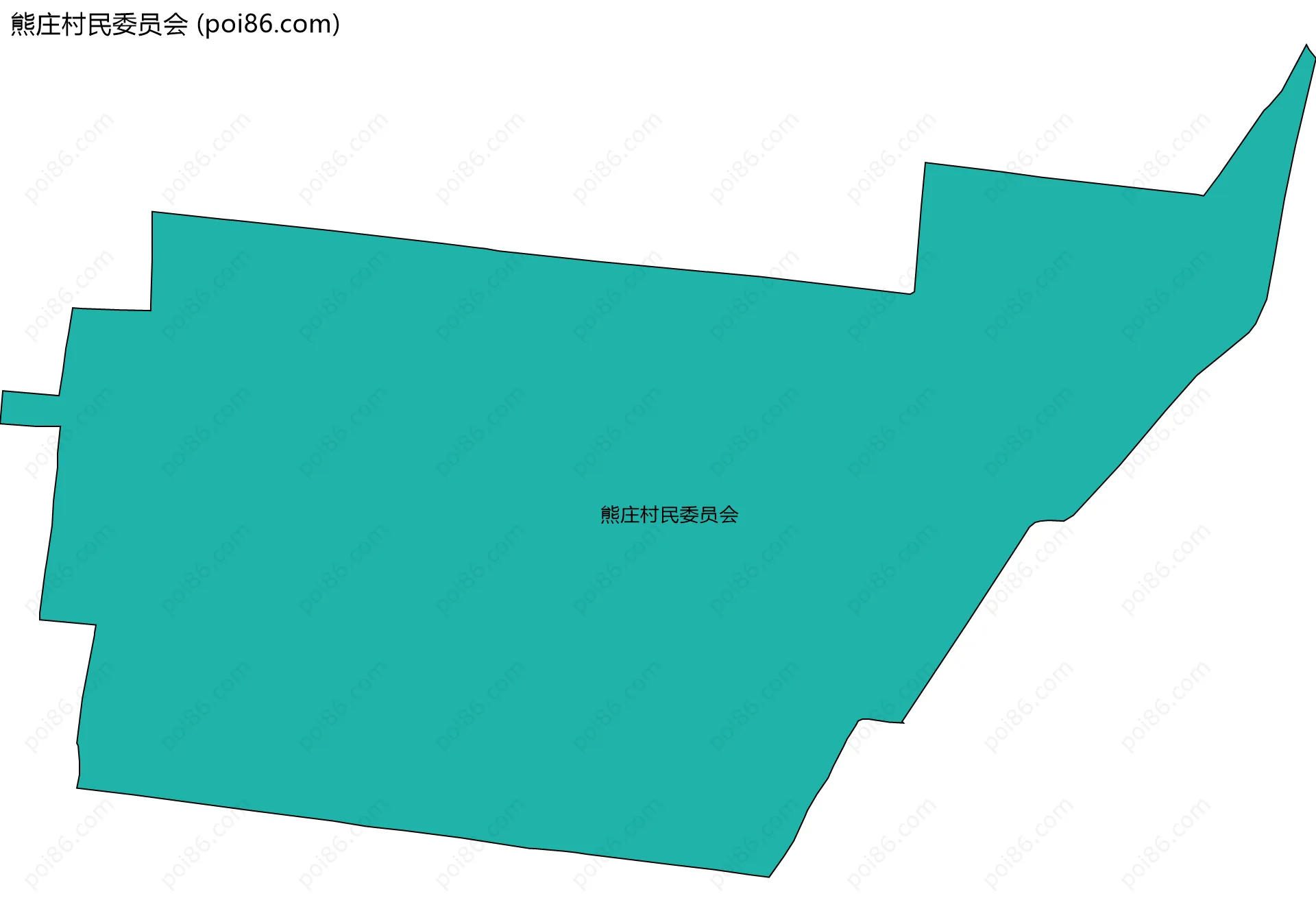 熊庄村民委员会边界地图