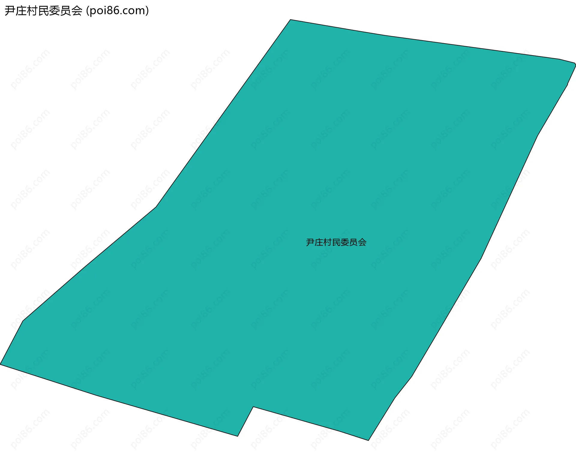 尹庄村民委员会边界地图