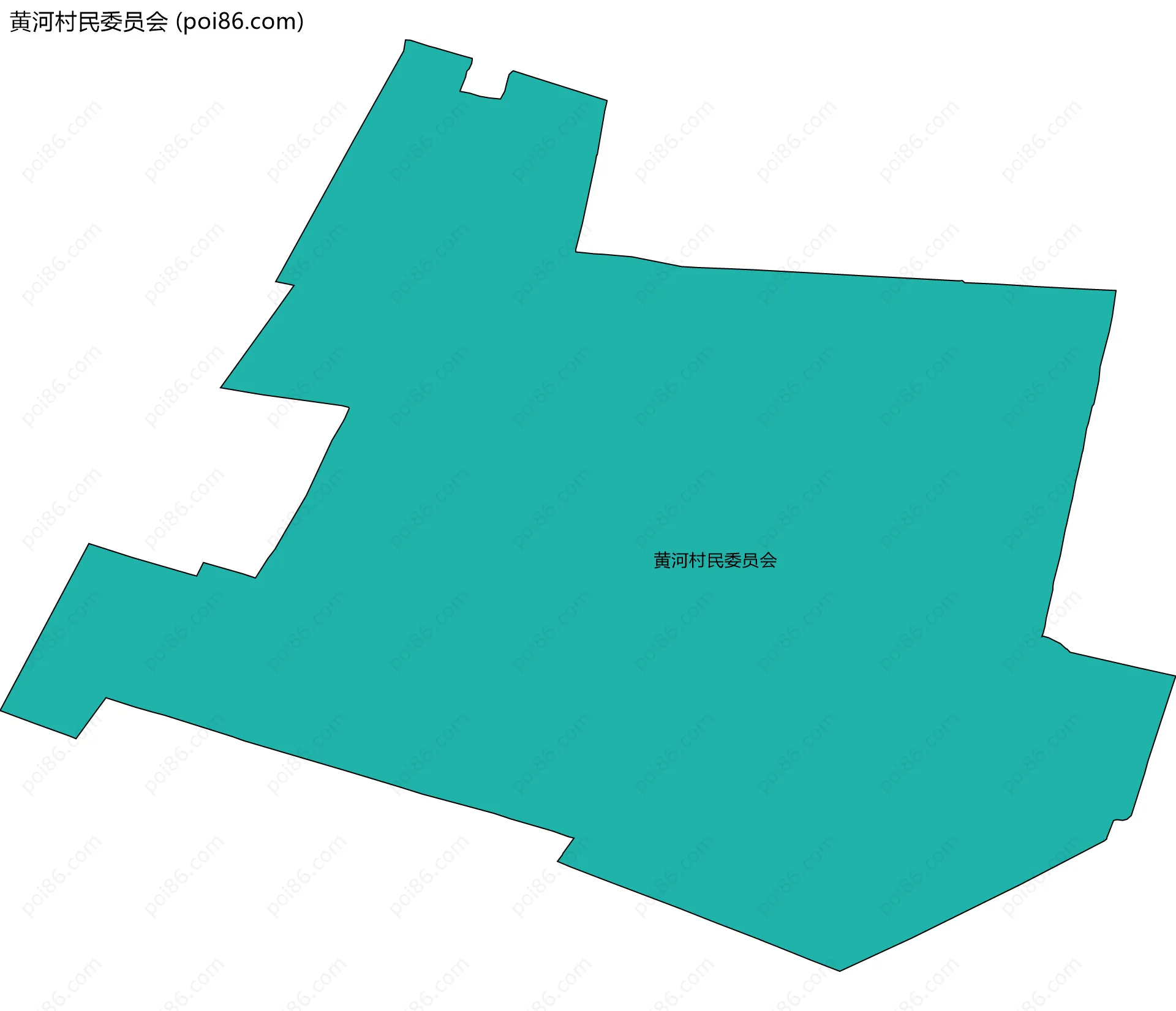 黄河村民委员会边界地图