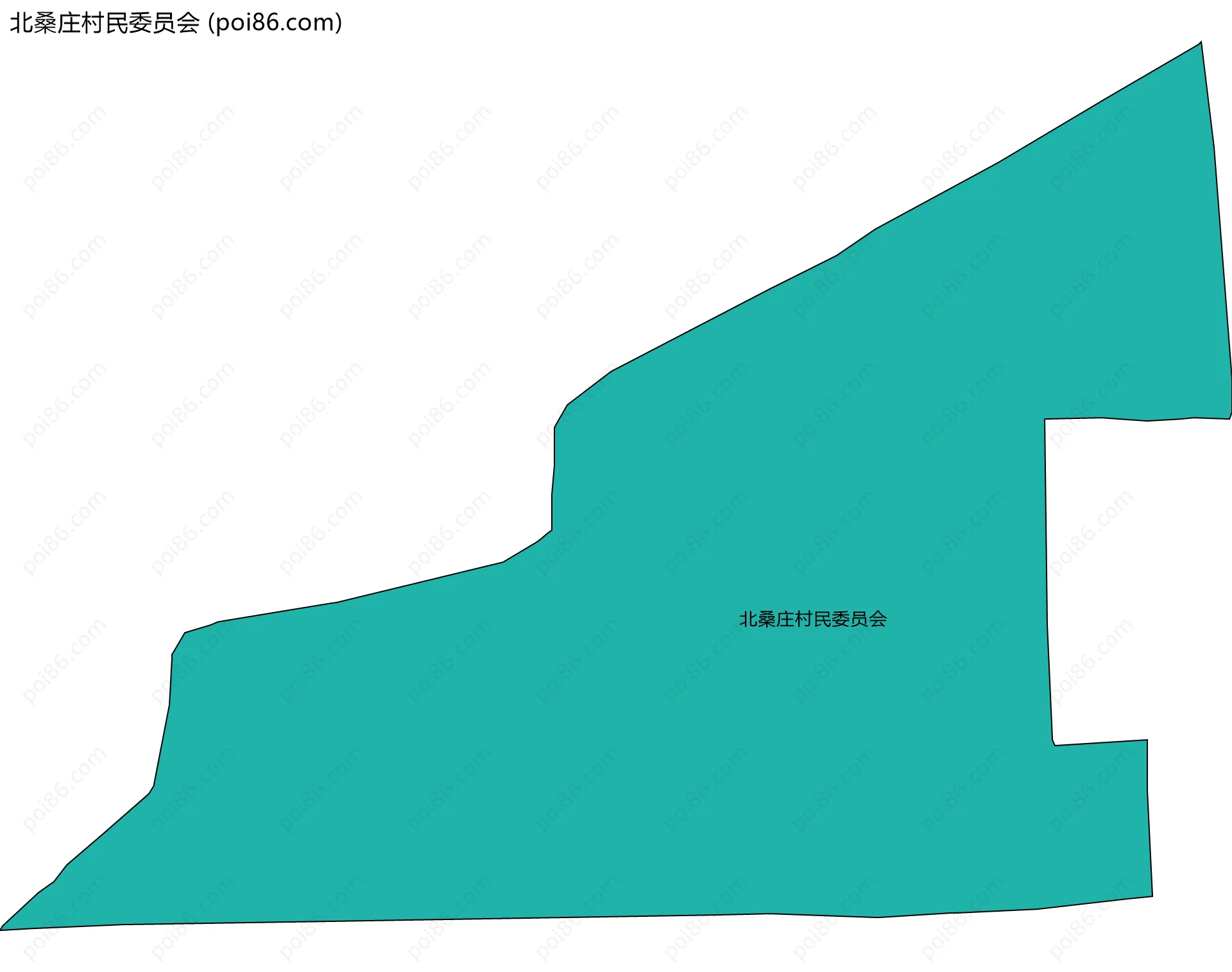 北桑庄村民委员会边界地图