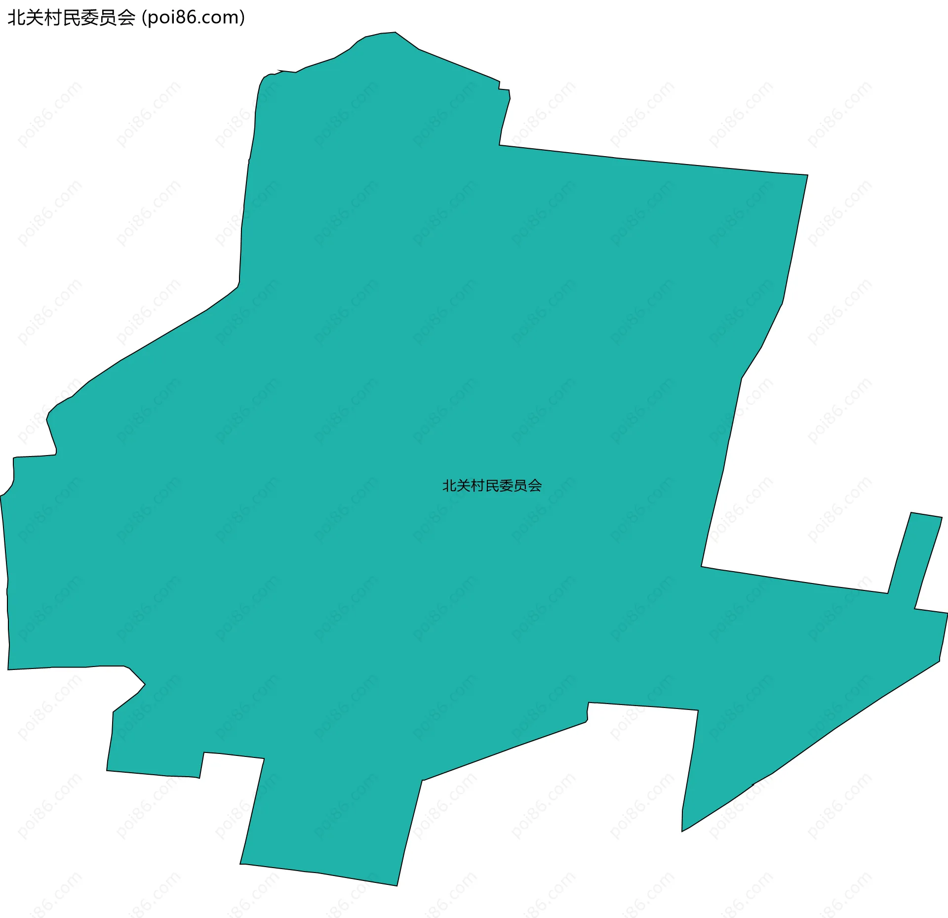 北关村民委员会边界地图