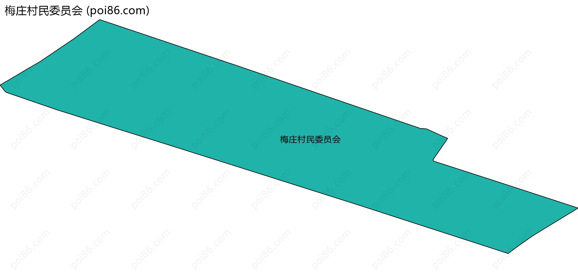 梅庄村民委员会边界地图