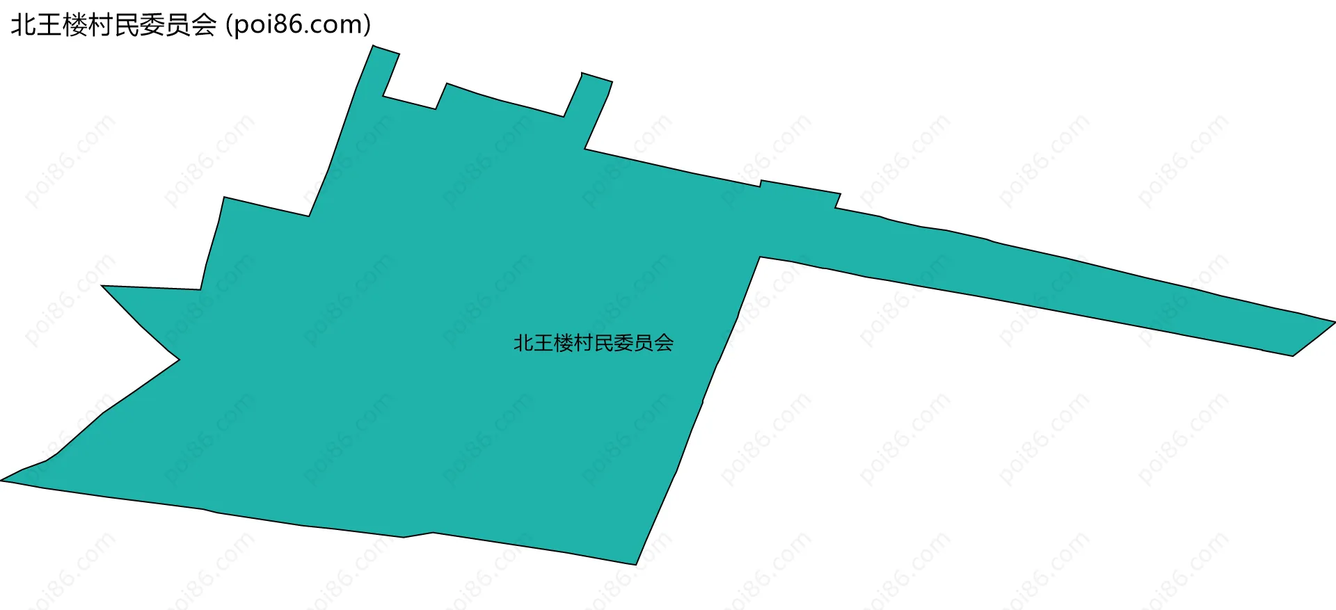 北王楼村民委员会边界地图