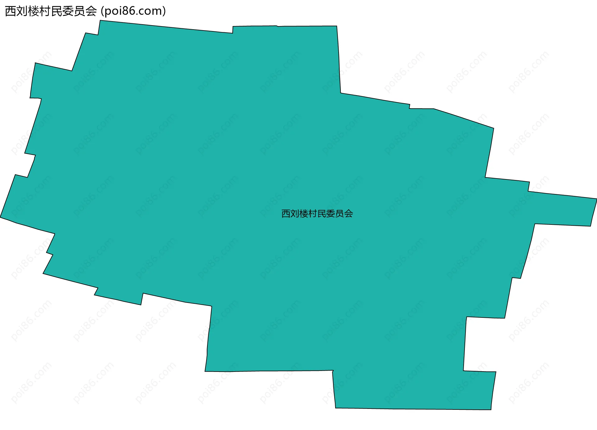 西刘楼村民委员会边界地图