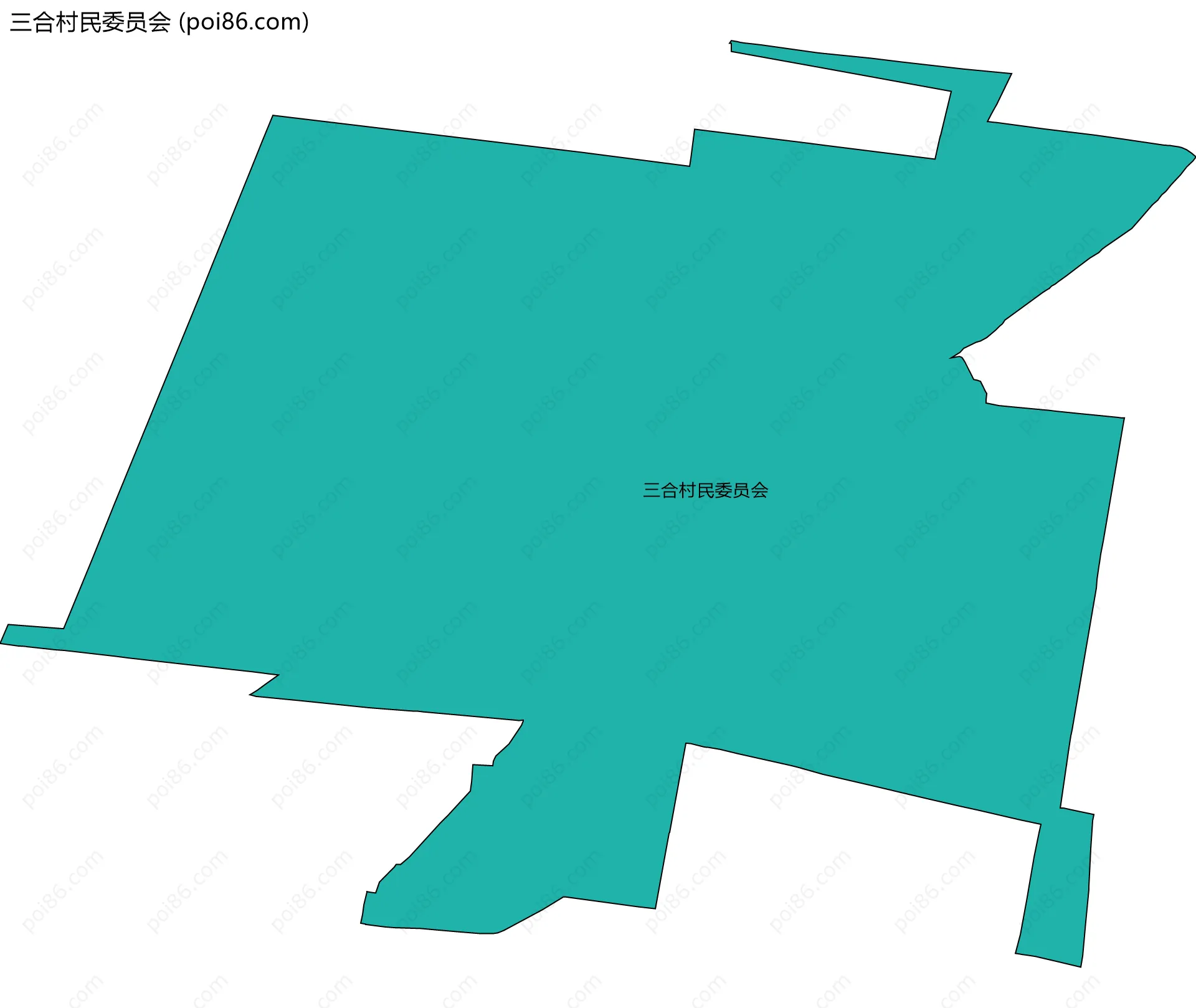 三合村民委员会边界地图