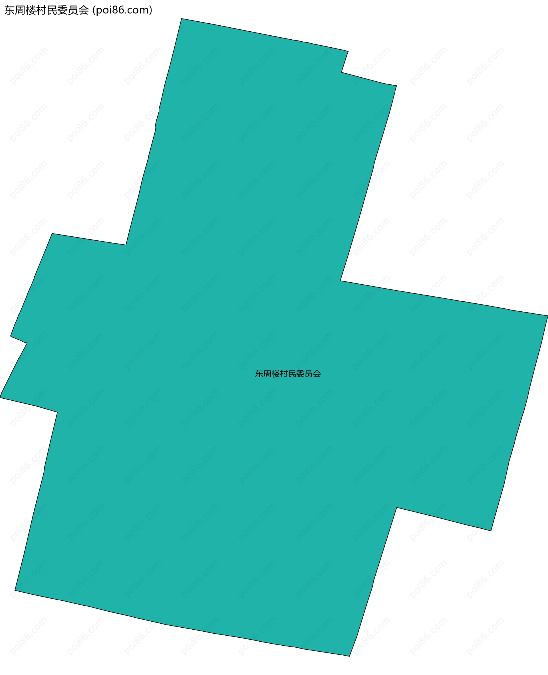 东周楼村民委员会边界地图