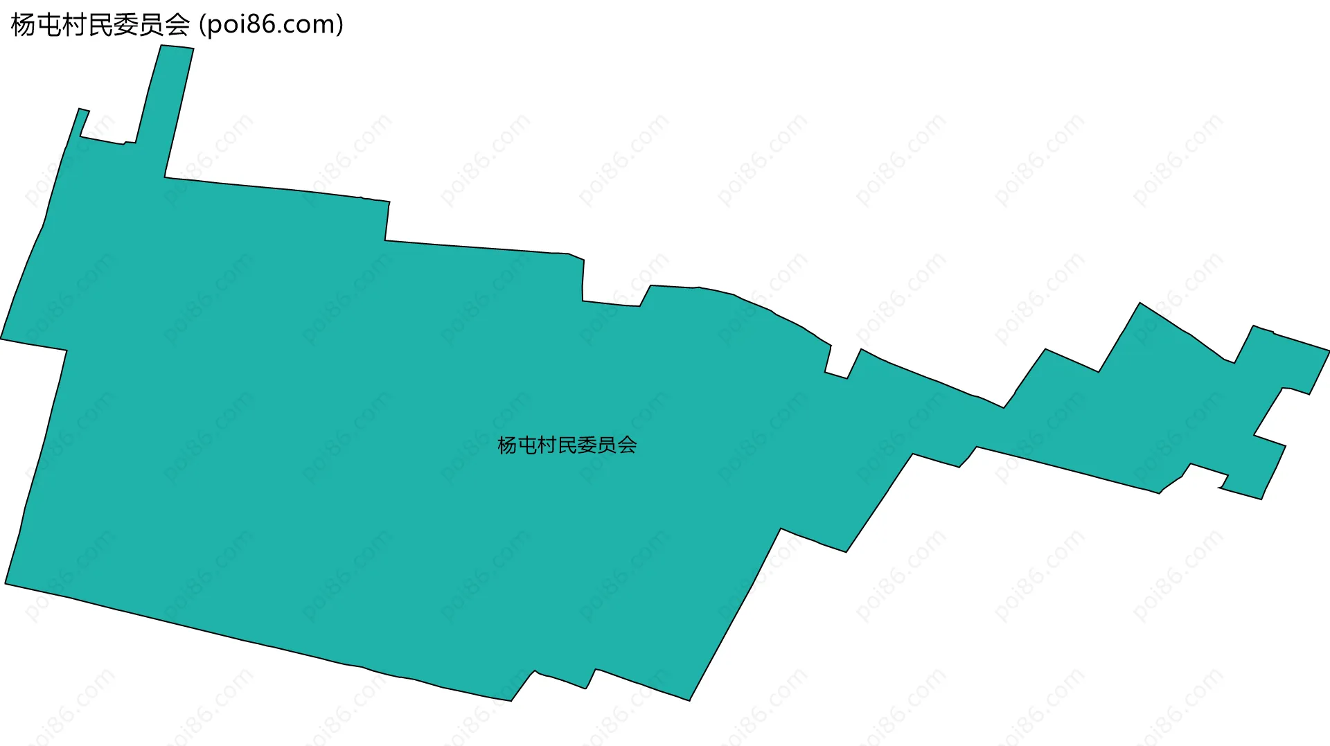 杨屯村民委员会边界地图