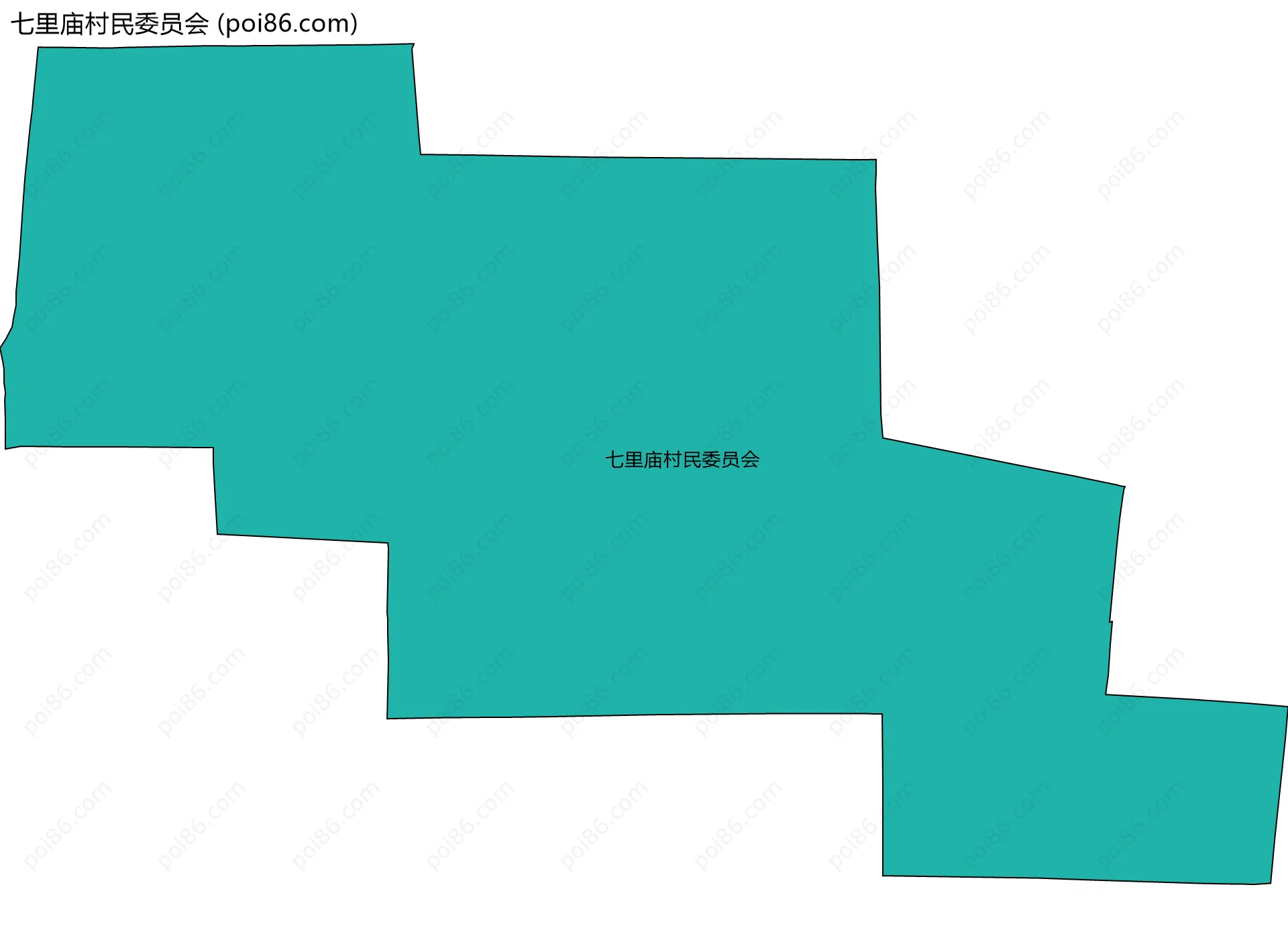 七里庙村民委员会边界地图