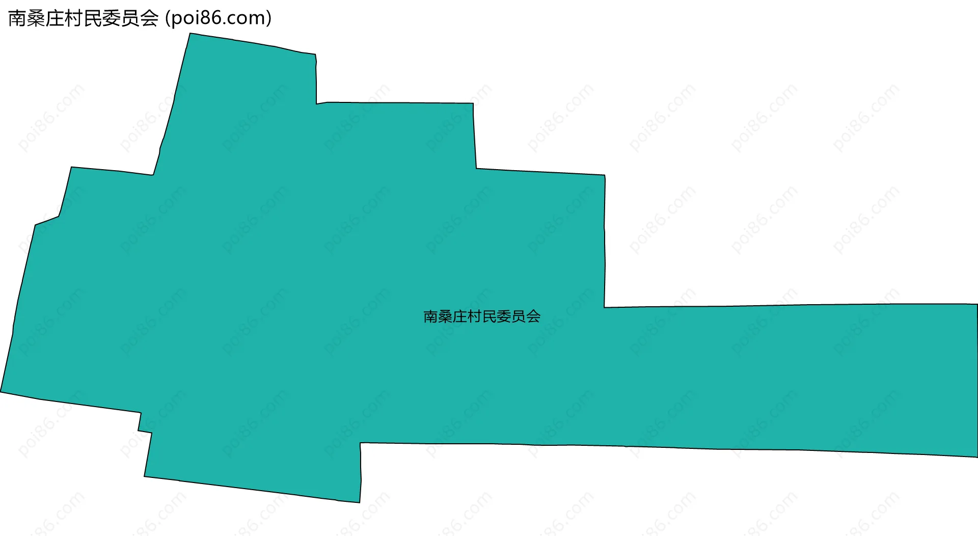 南桑庄村民委员会边界地图