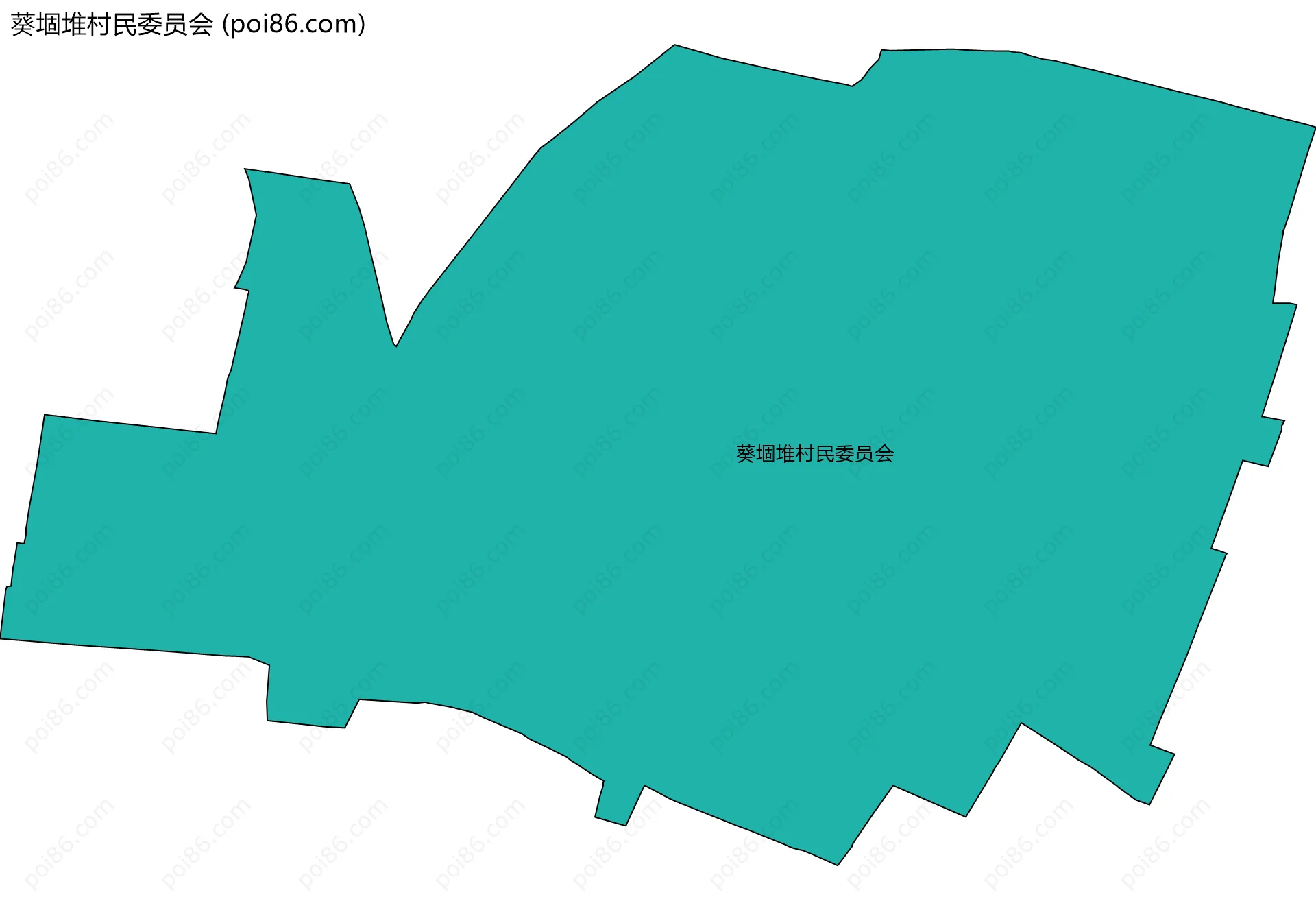 葵堌堆村民委员会边界地图