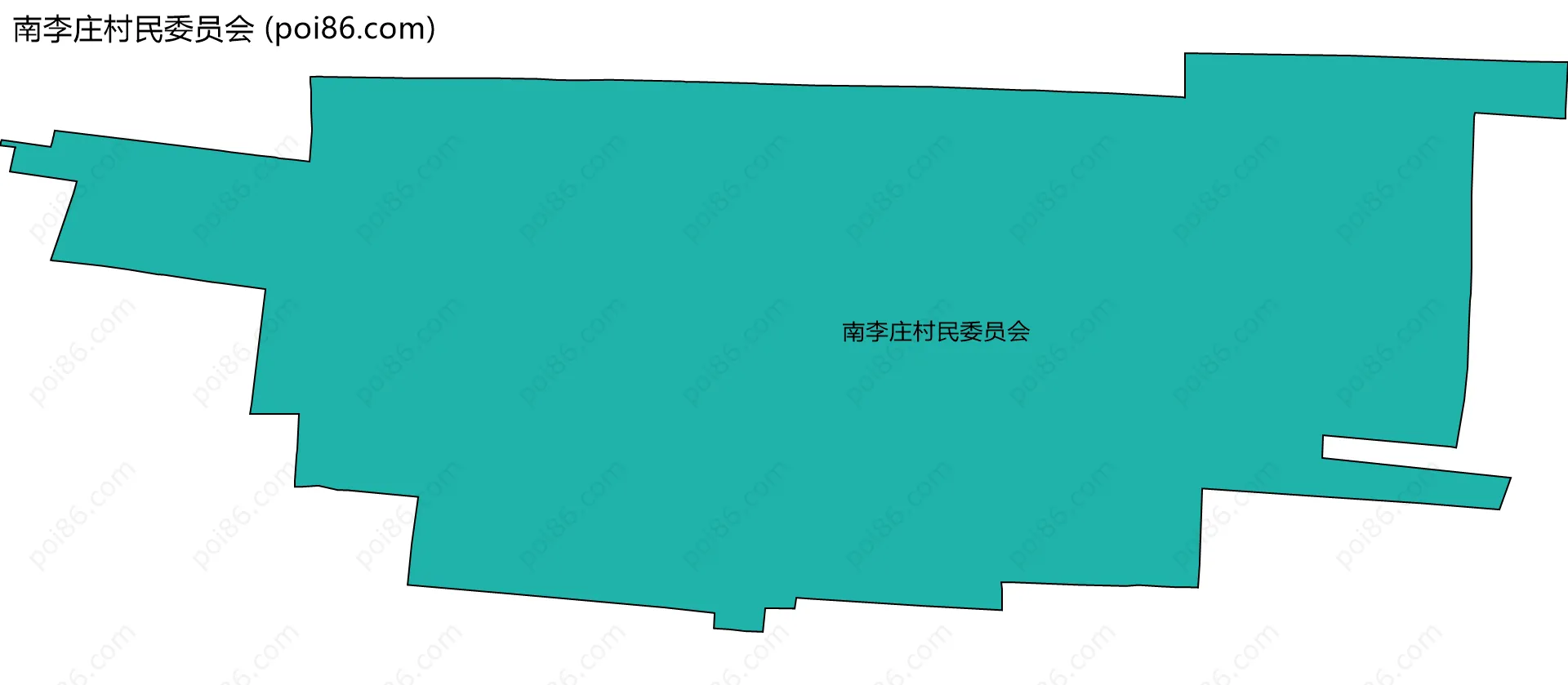 南李庄村民委员会边界地图