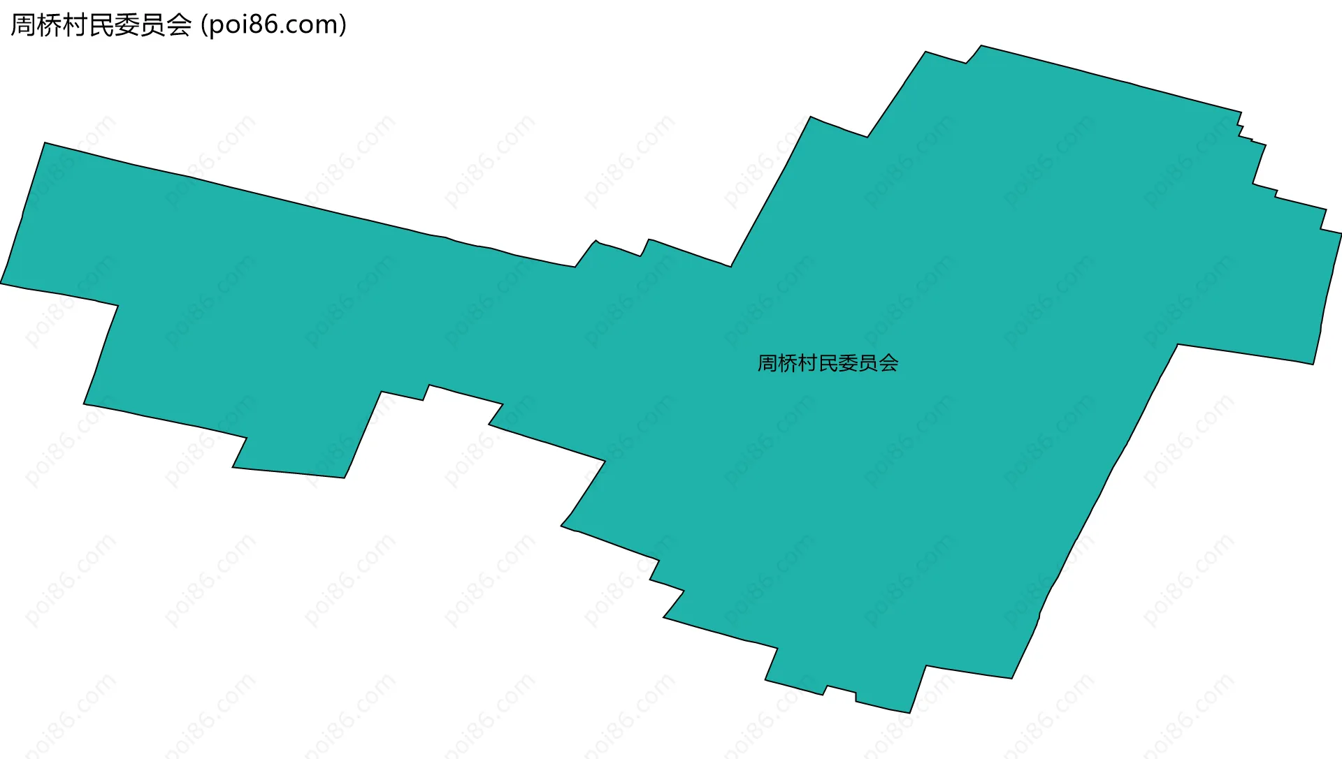周桥村民委员会边界地图