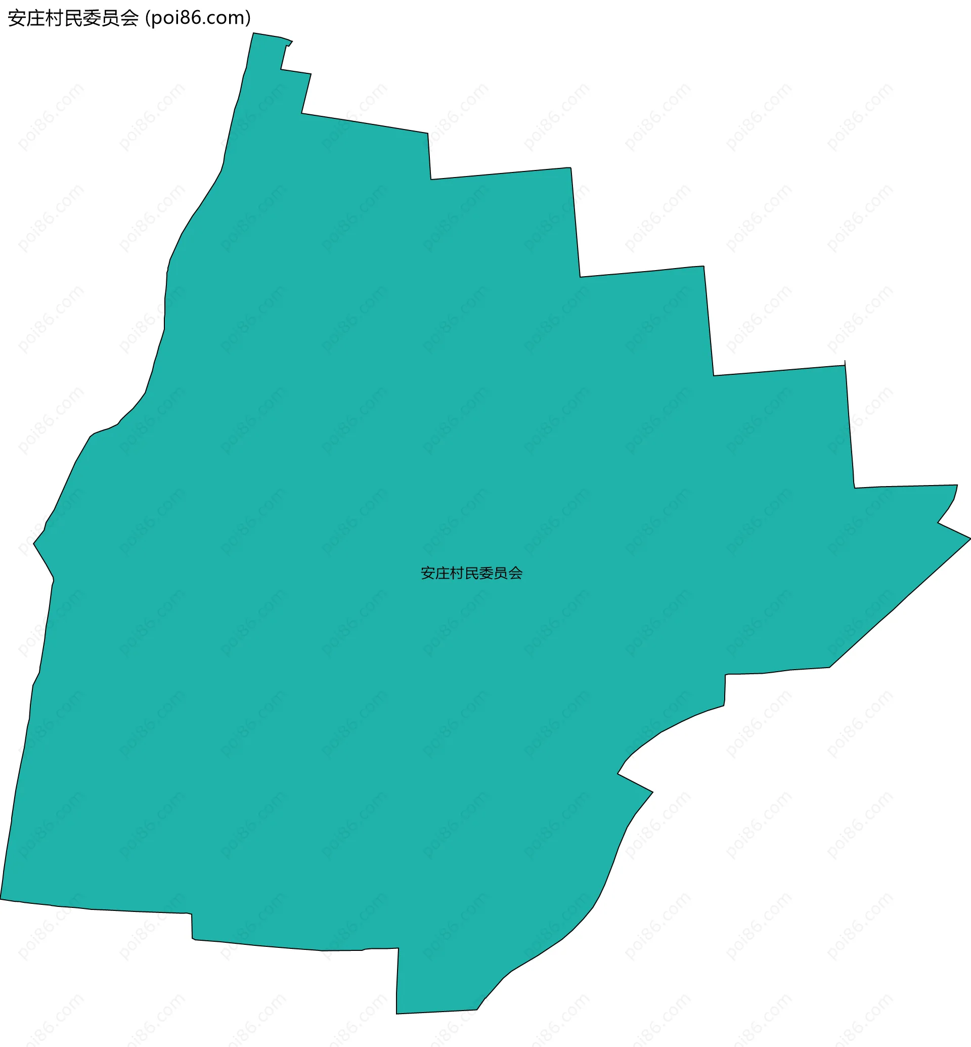 安庄村民委员会边界地图