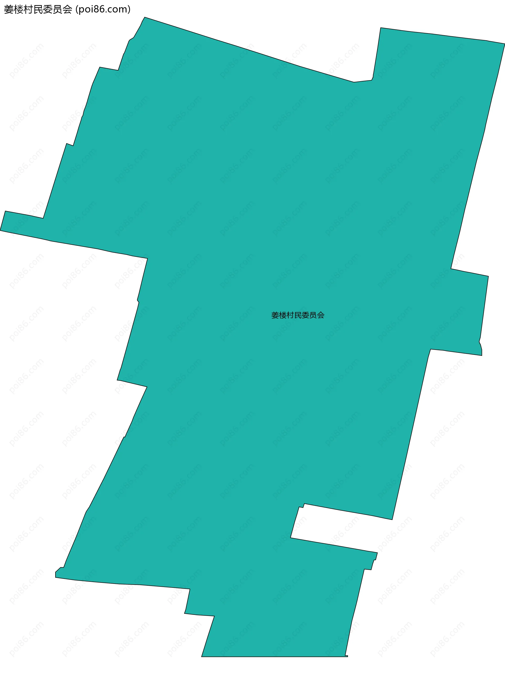 姜楼村民委员会边界地图