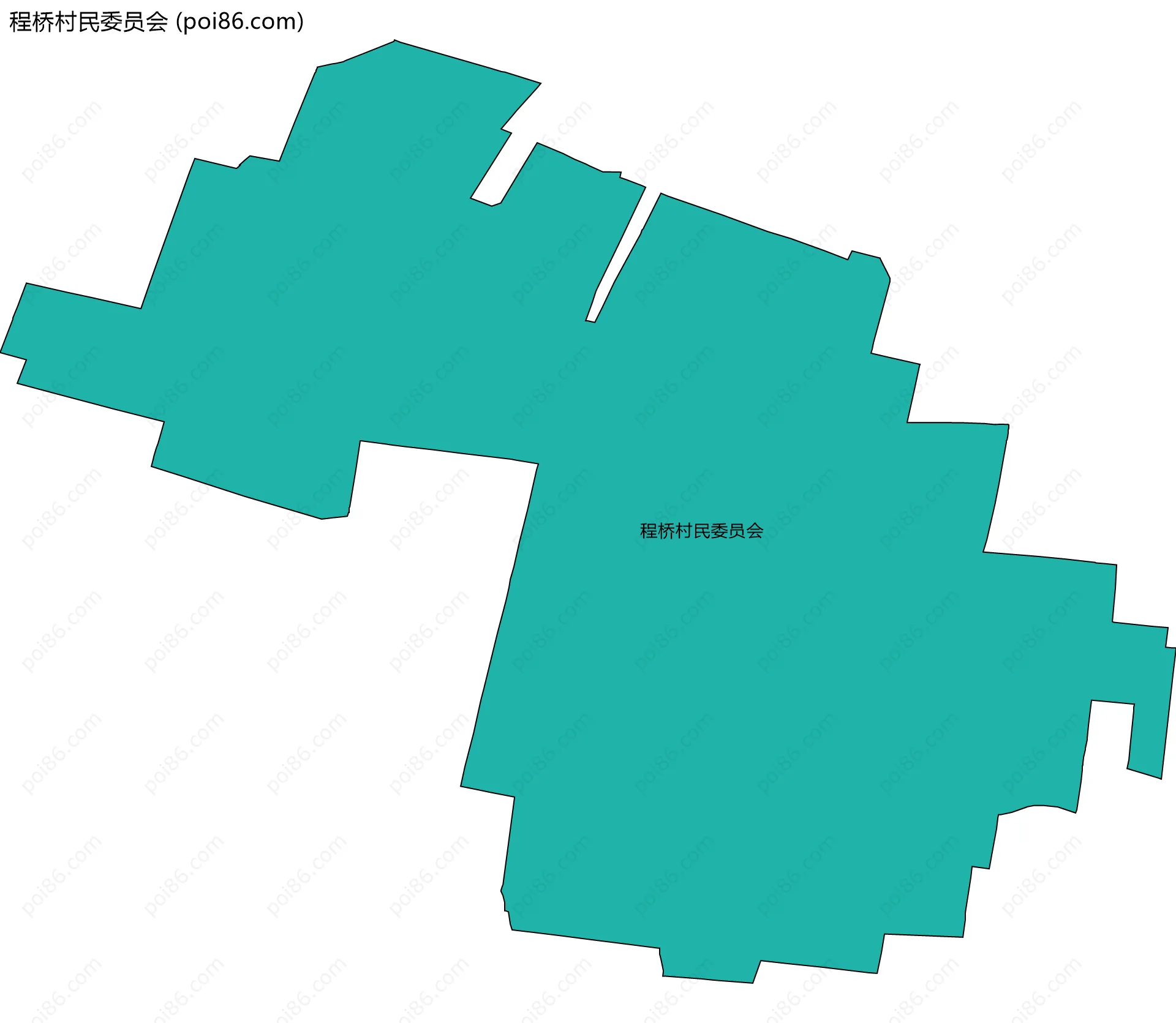程桥村民委员会边界地图