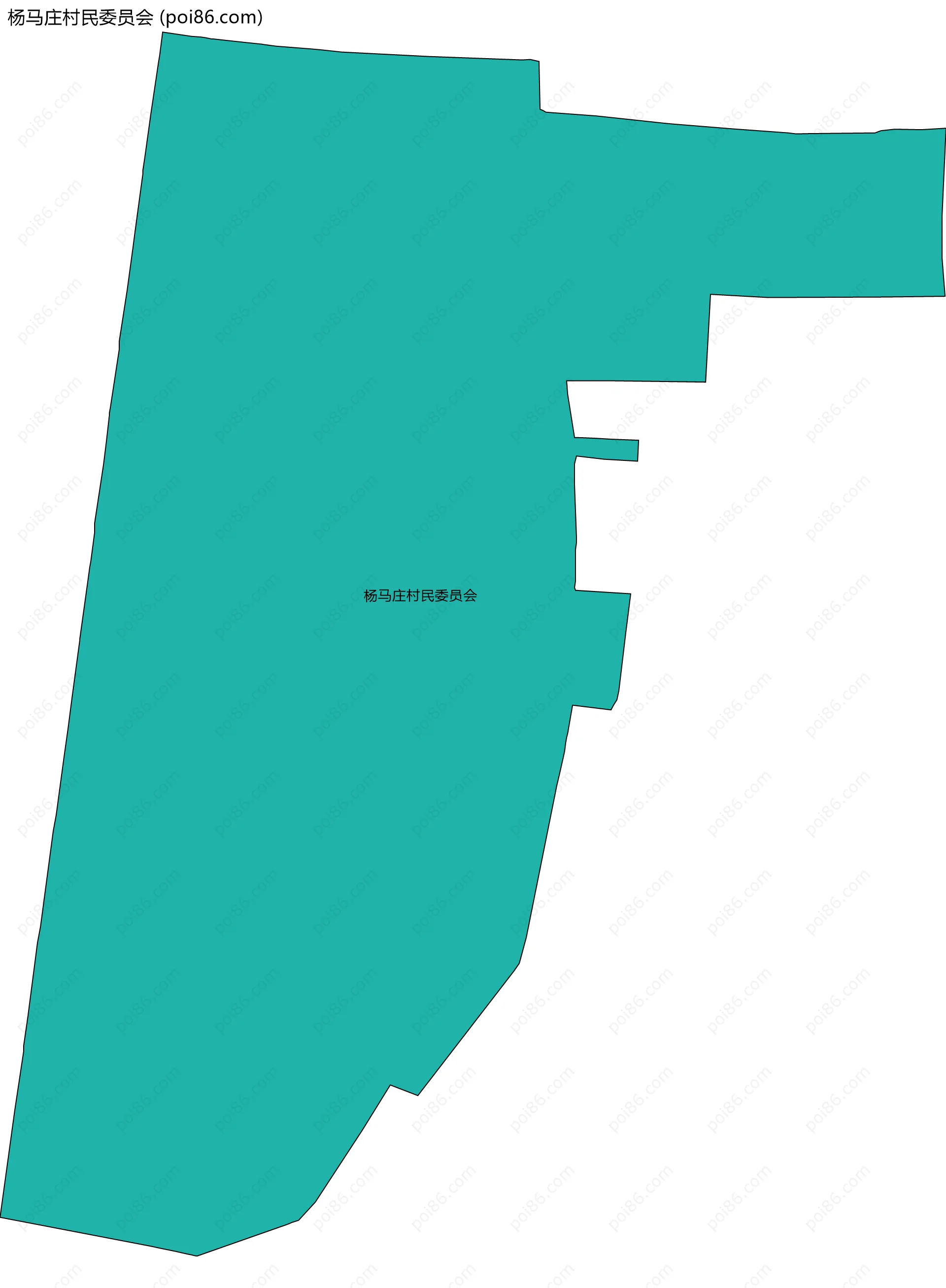 杨马庄村民委员会边界地图