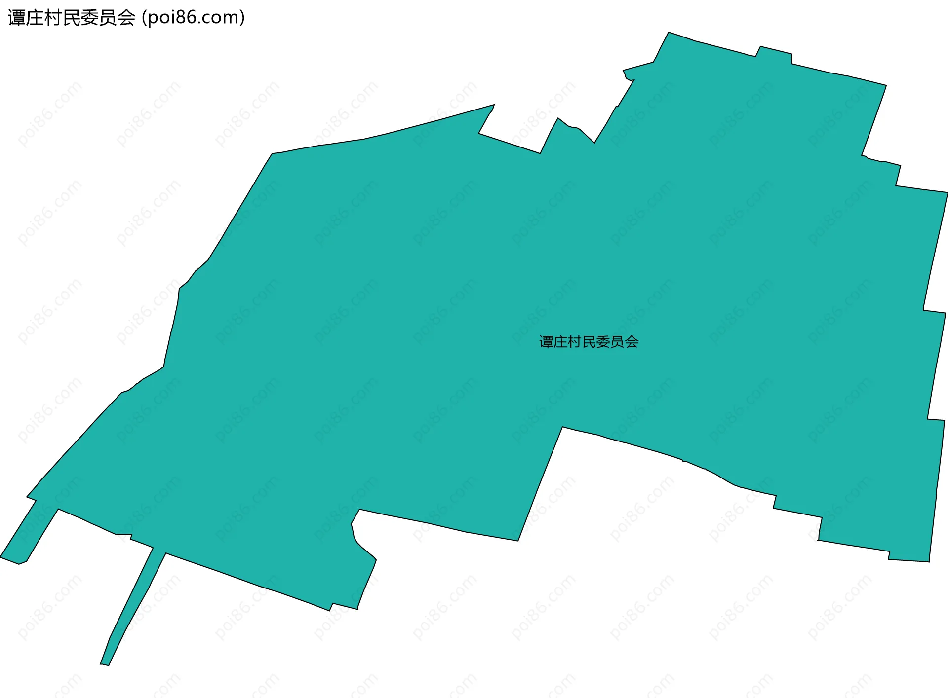 谭庄村民委员会边界地图