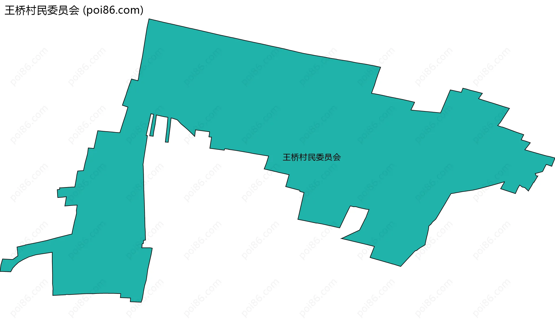 王桥村民委员会边界地图