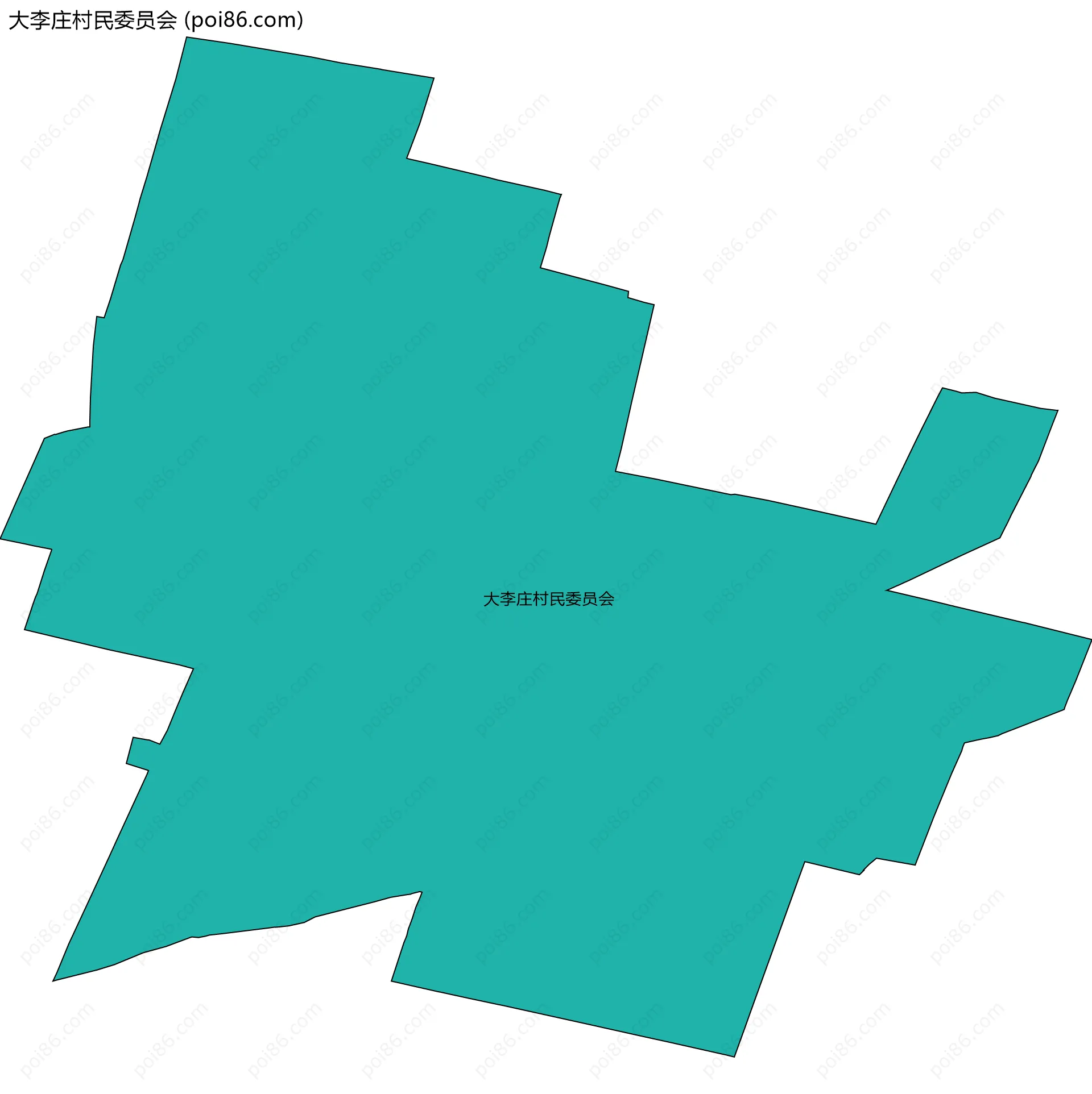 大李庄村民委员会边界地图