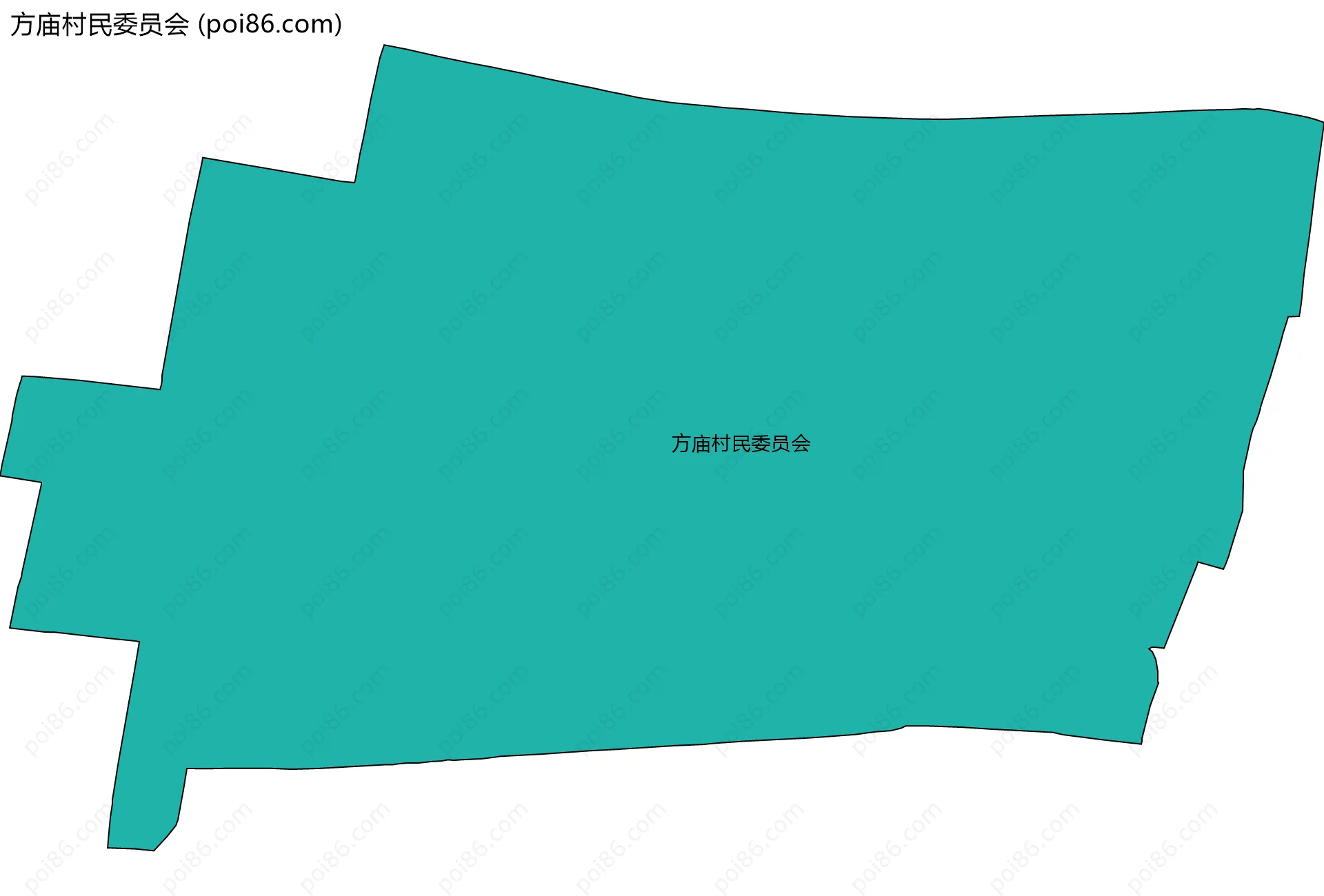 方庙村民委员会边界地图
