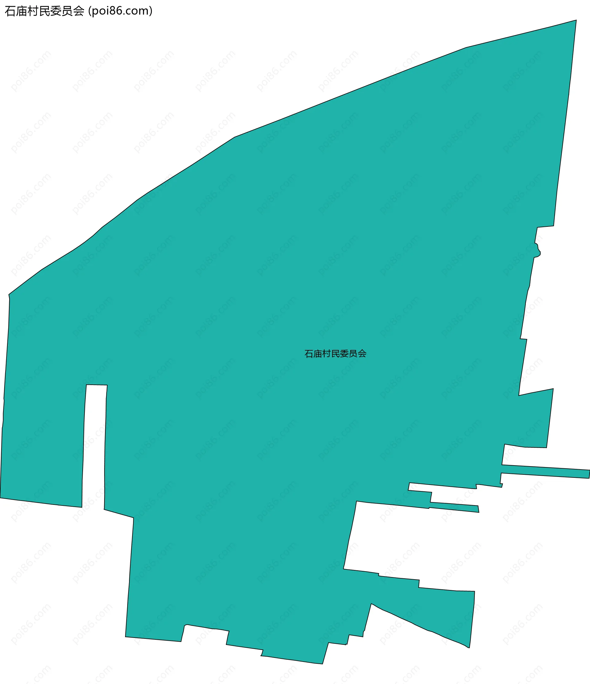 石庙村民委员会边界地图