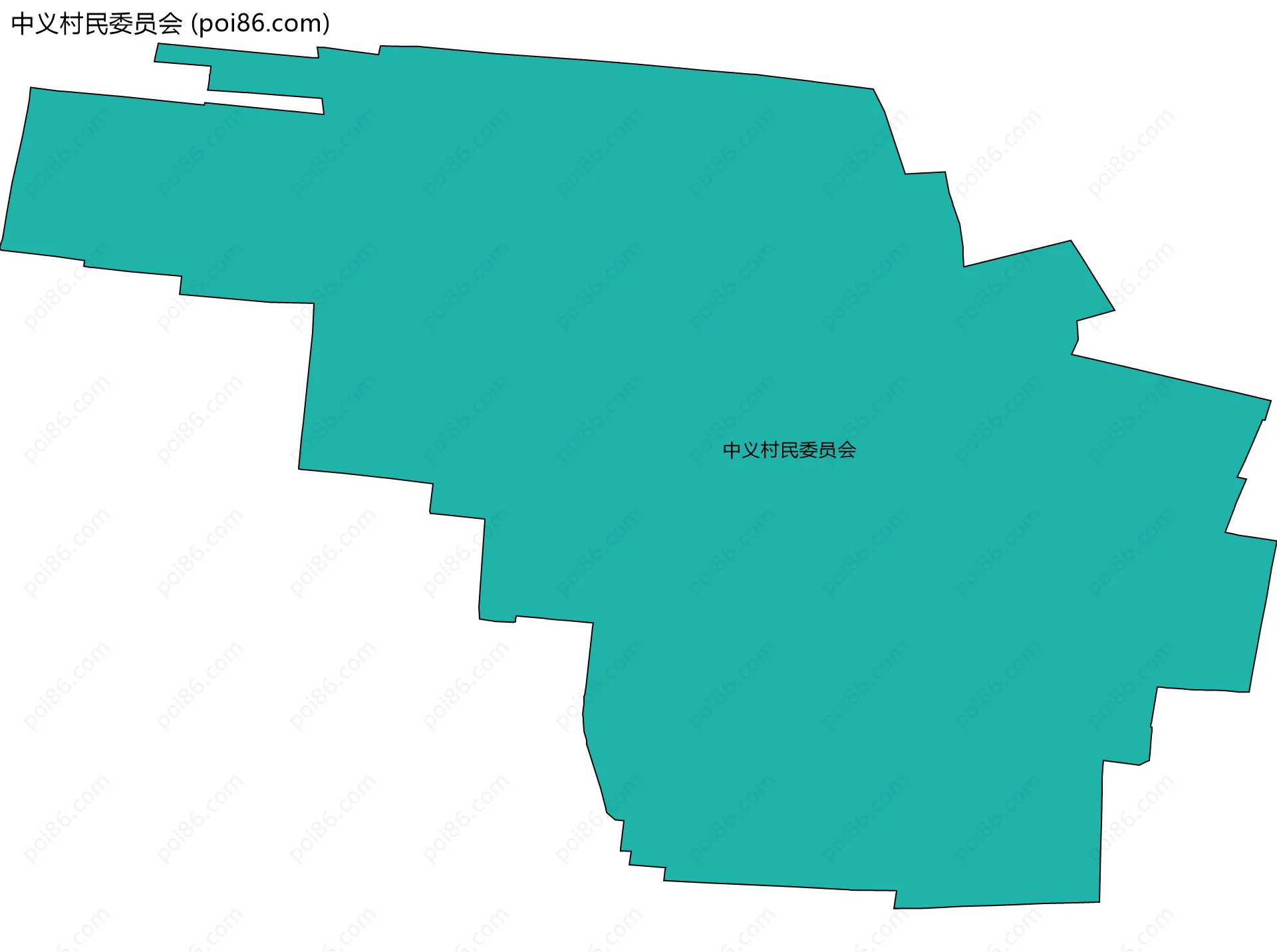 中义村民委员会边界地图