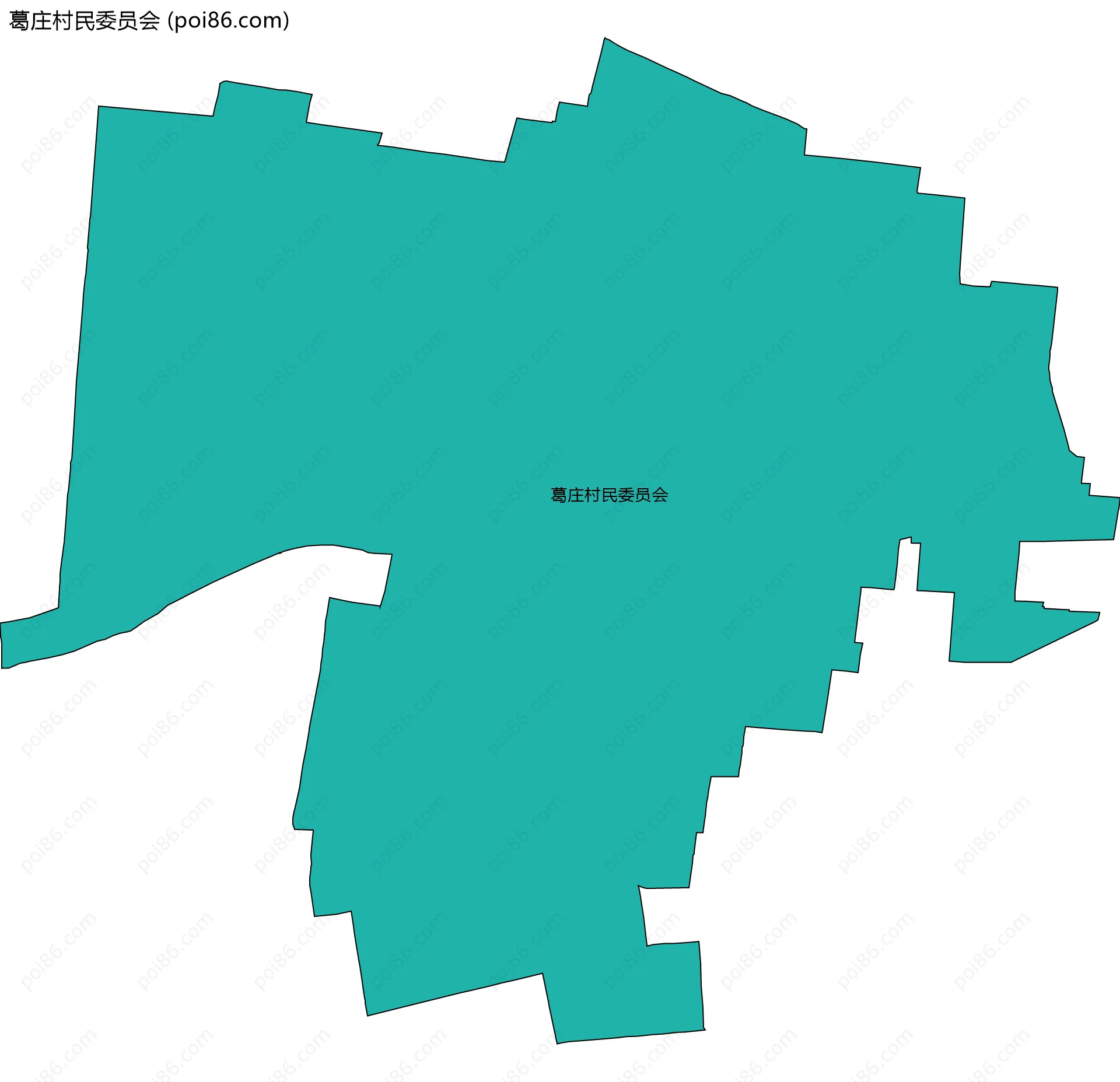 葛庄村民委员会边界地图